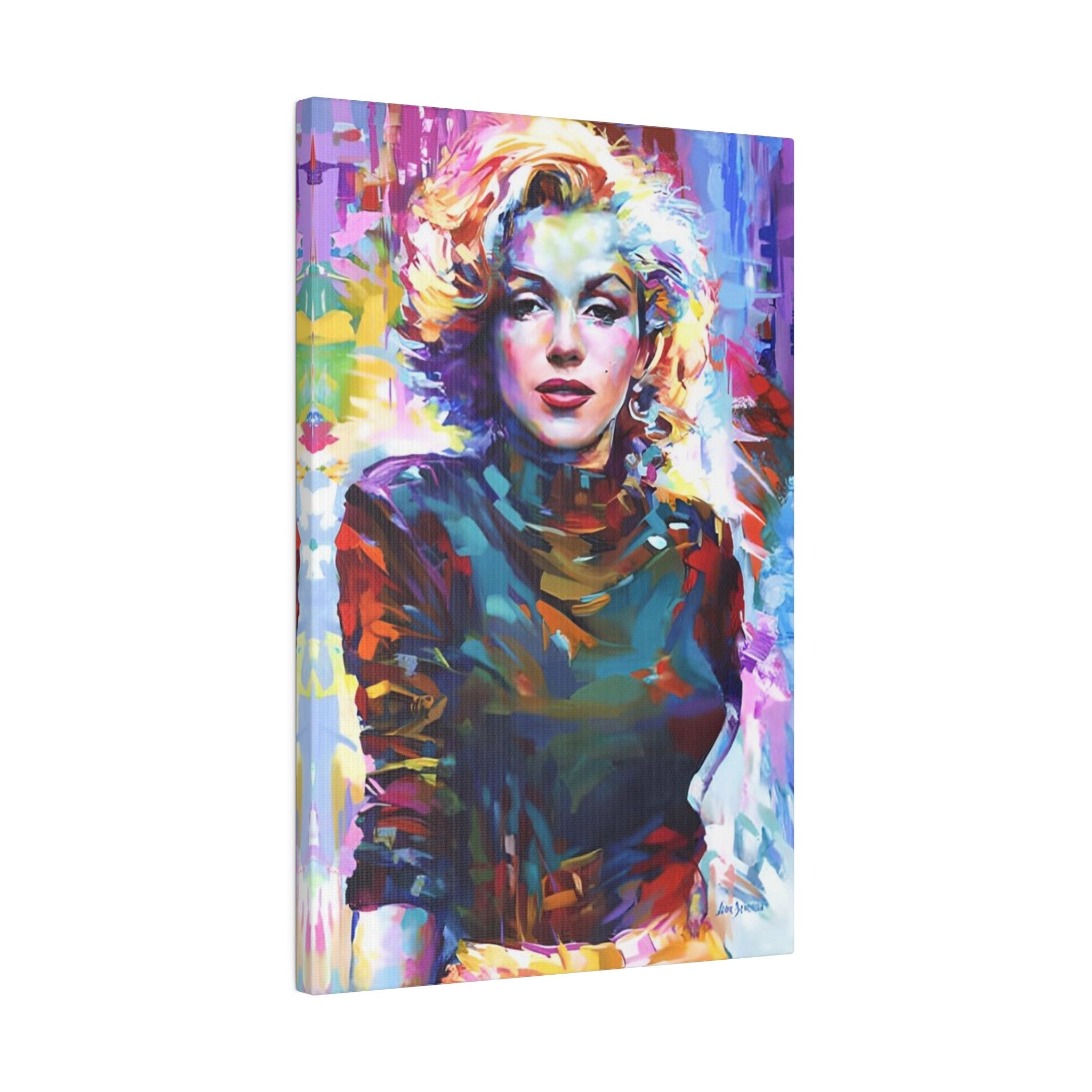 Marilyn Monroe Abstract Art Color Painting Custom Canvas Wall Print