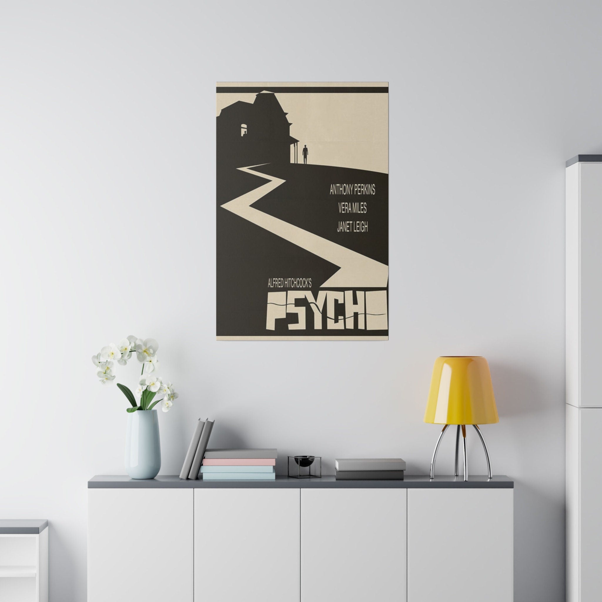 Alfred Hitchcock's Psycho Alternate Movie Poster Custom Canvas Wall Print