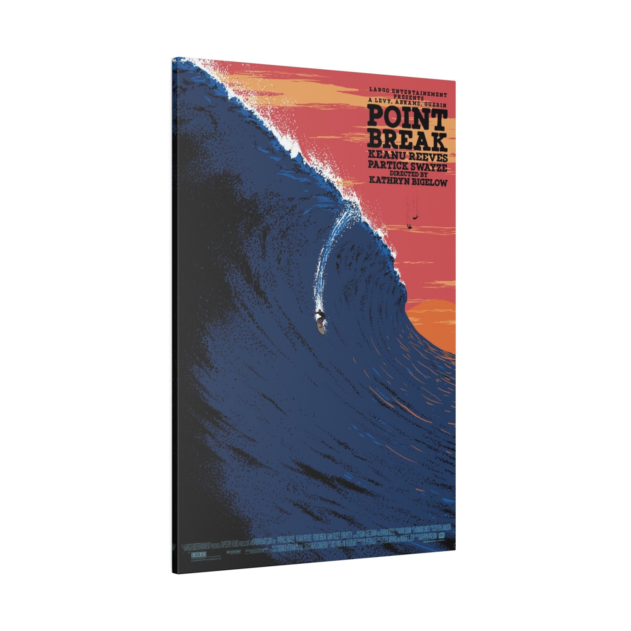 Point Break Big Wave Custom Canvas Wall Print