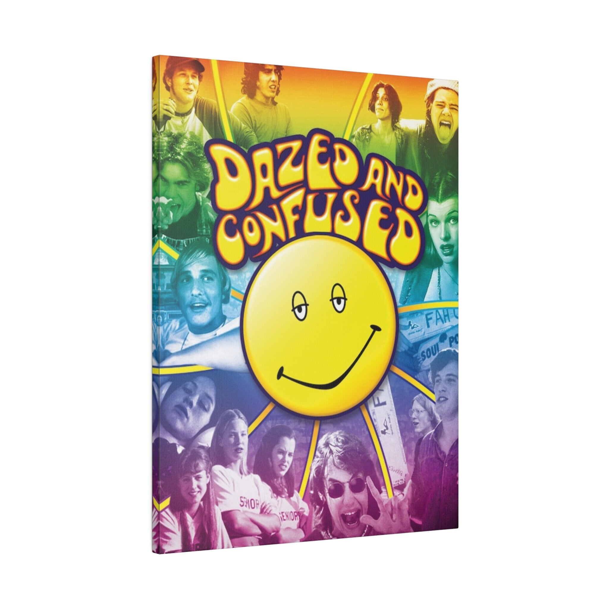 Dazed And Confused Rainbow Custom Canvas Wall Print