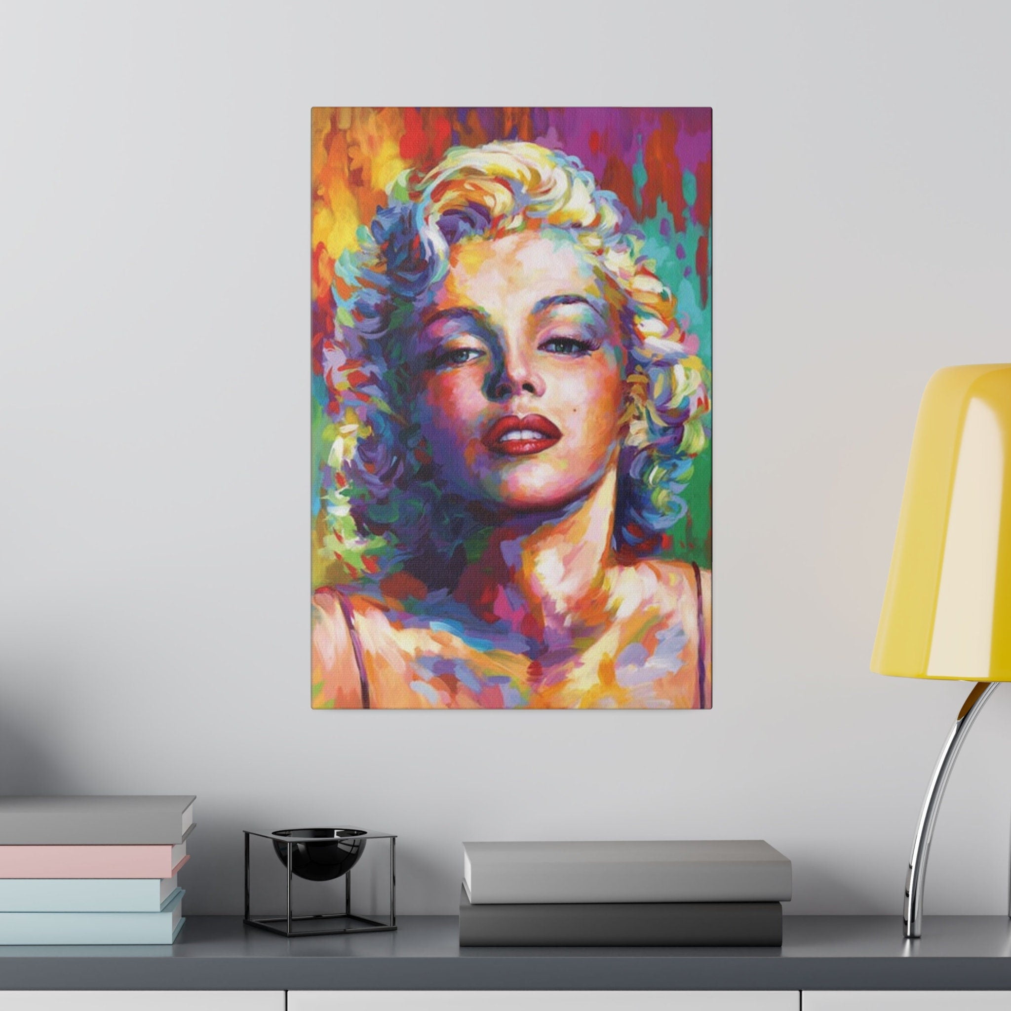 Marilyn Monroe Art Color Painting Custom Canvas Wall Print