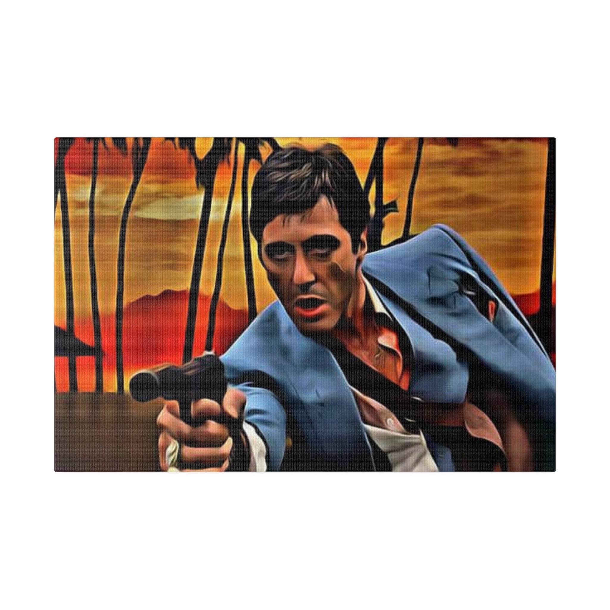 Scarface Tony Montana Animated Custom Canvas Wall Print