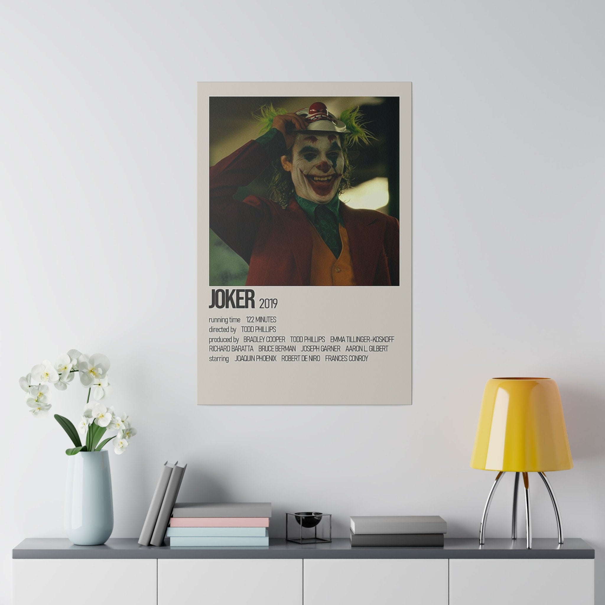 Joker Minimalist Movie Poster Custom Canvas Wall Print