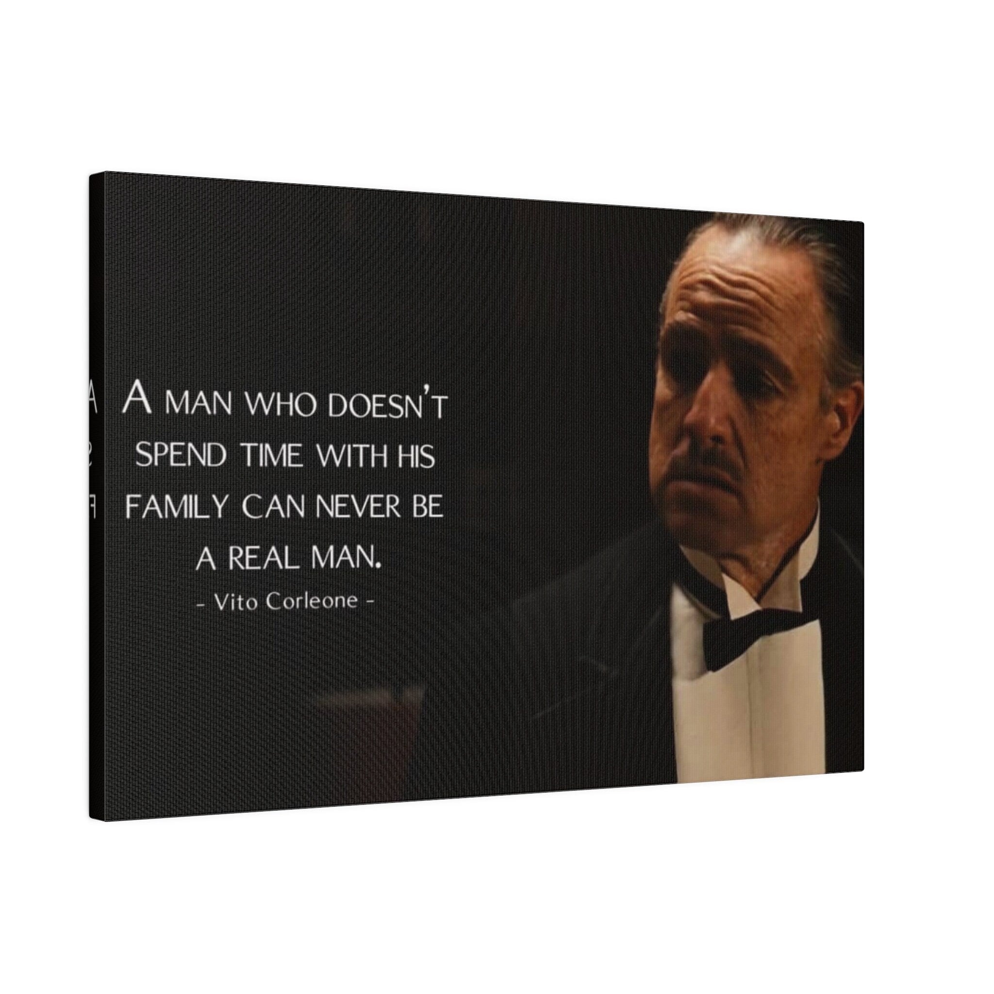 The Godfather A Real Man Quote Custom Canvas Wall Print