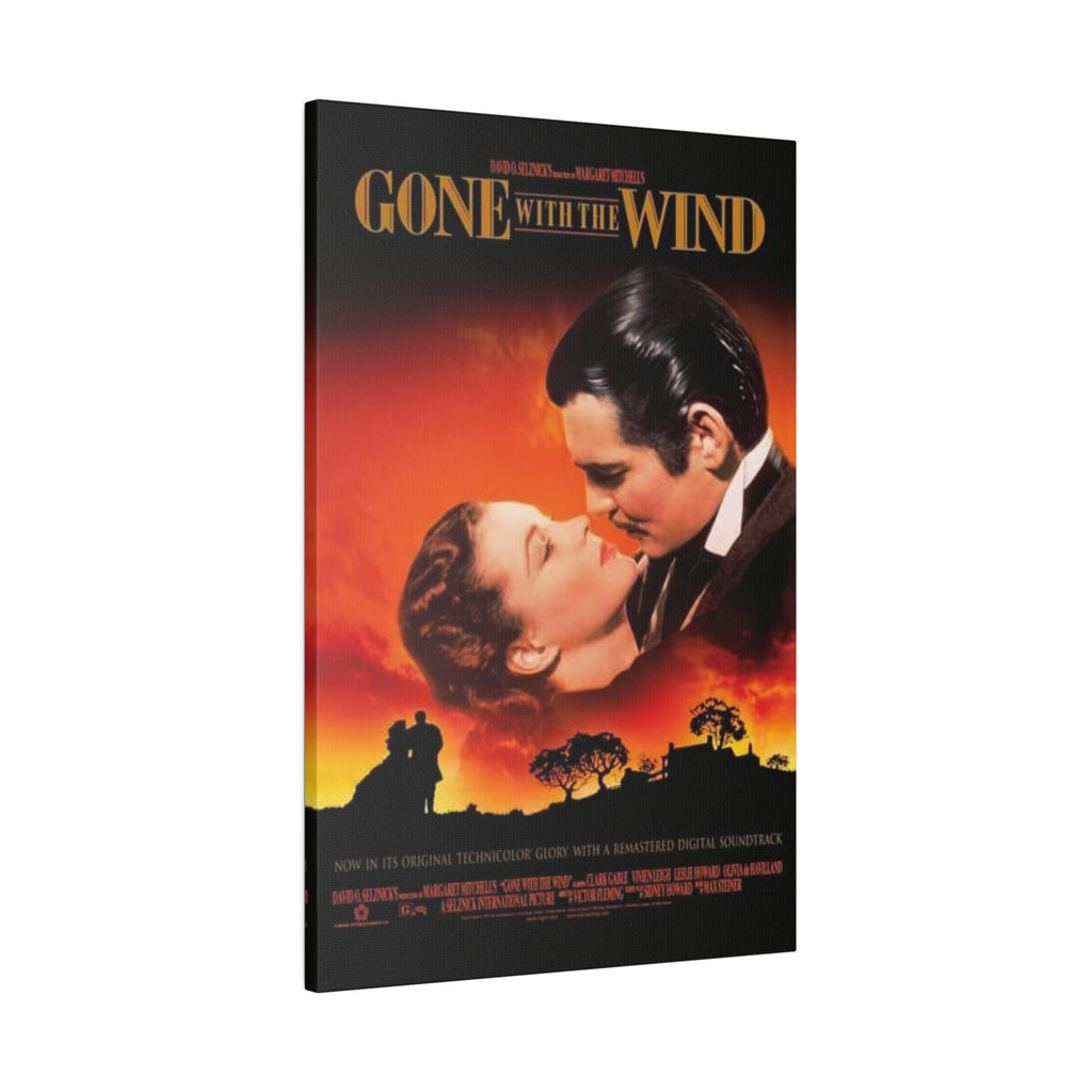 Gone With The Wind Movie Poster Custom Canvas Wall Print