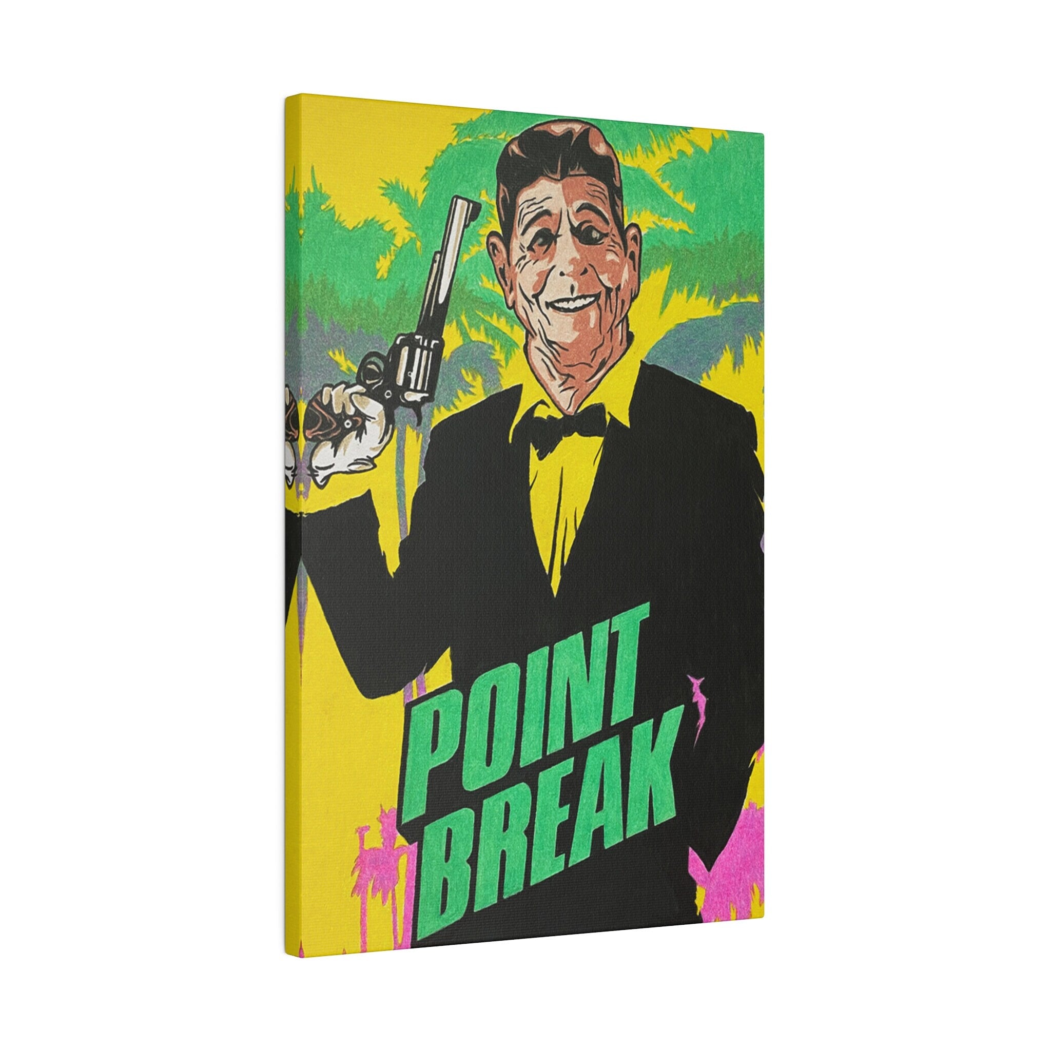 Point Break Reagan Color Blast Custom Canvas Wall Print