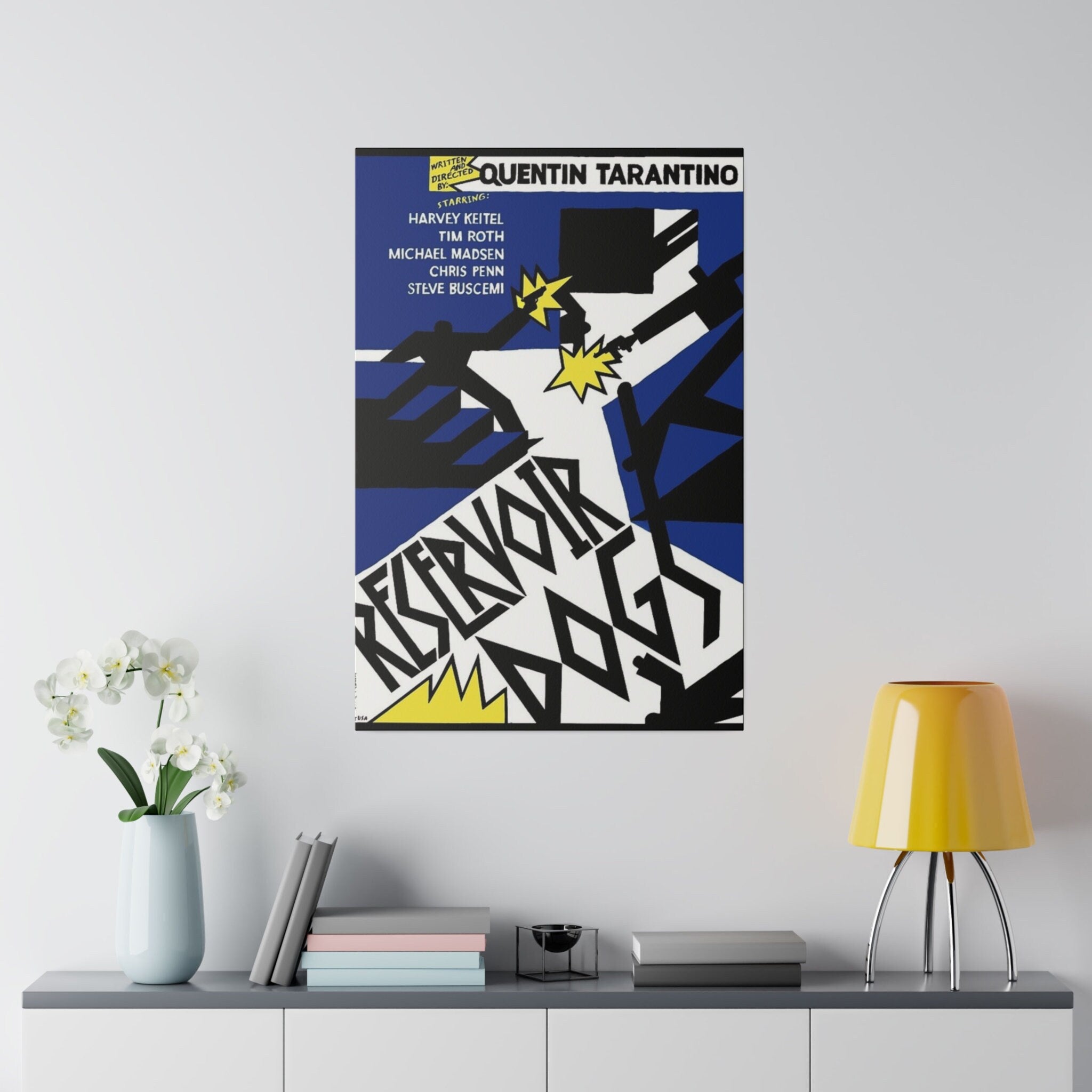 Reservoir Dogs Abstract Movie Poster Custom Canvas Wall Print