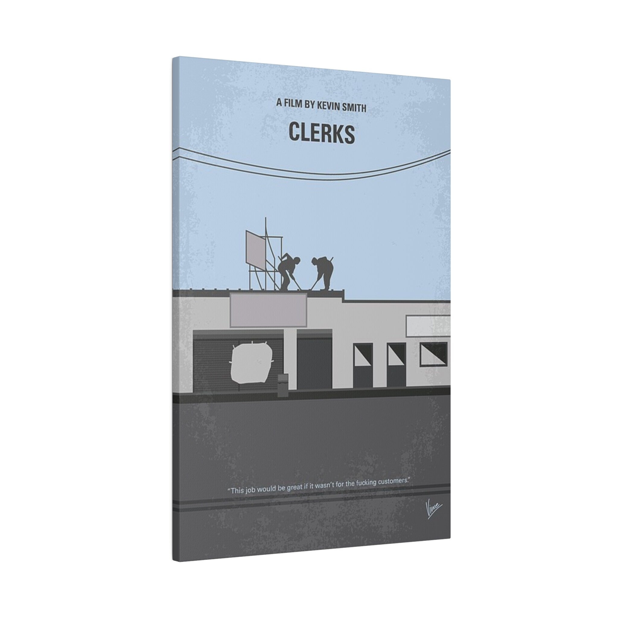 Clerks Minimalist Movie Poster Custom Canvas Wall Print