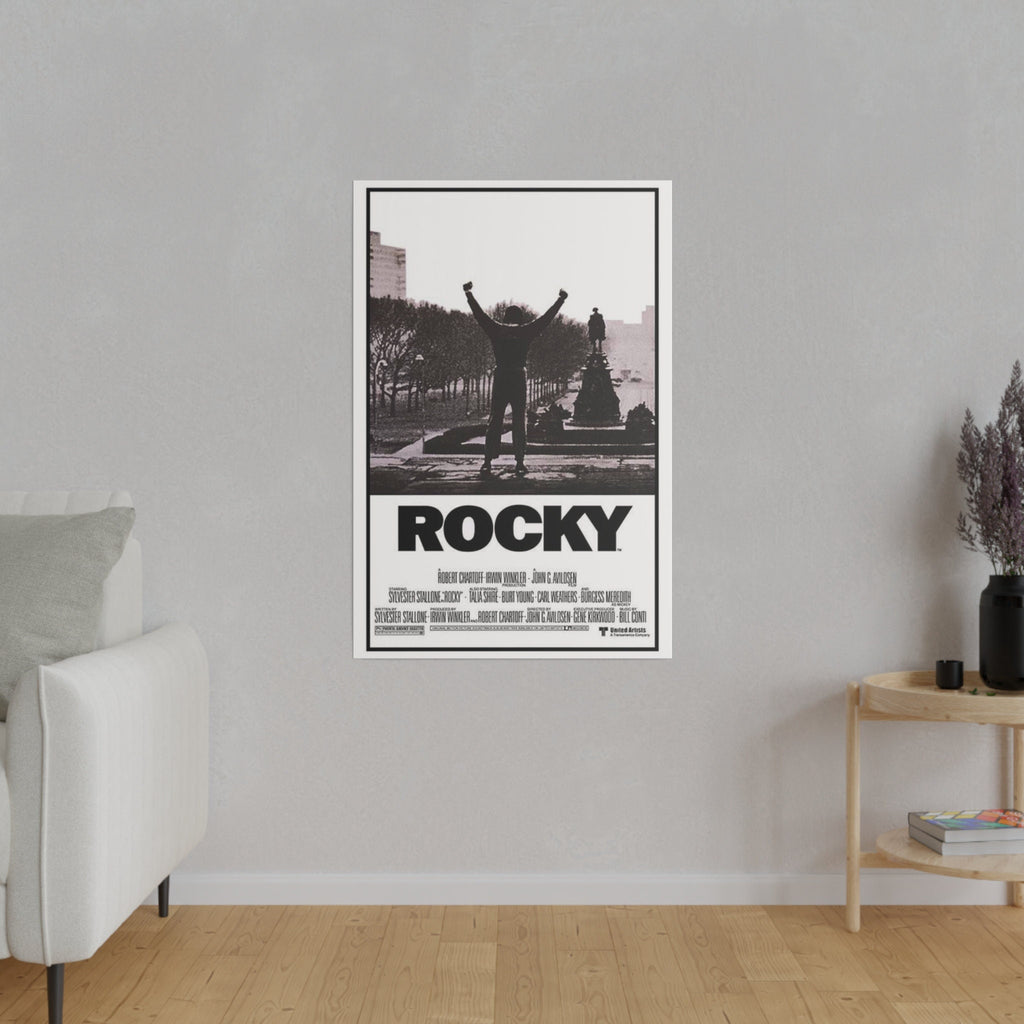 Rocky B/W Movie Poster Custom Canvas Wall Print