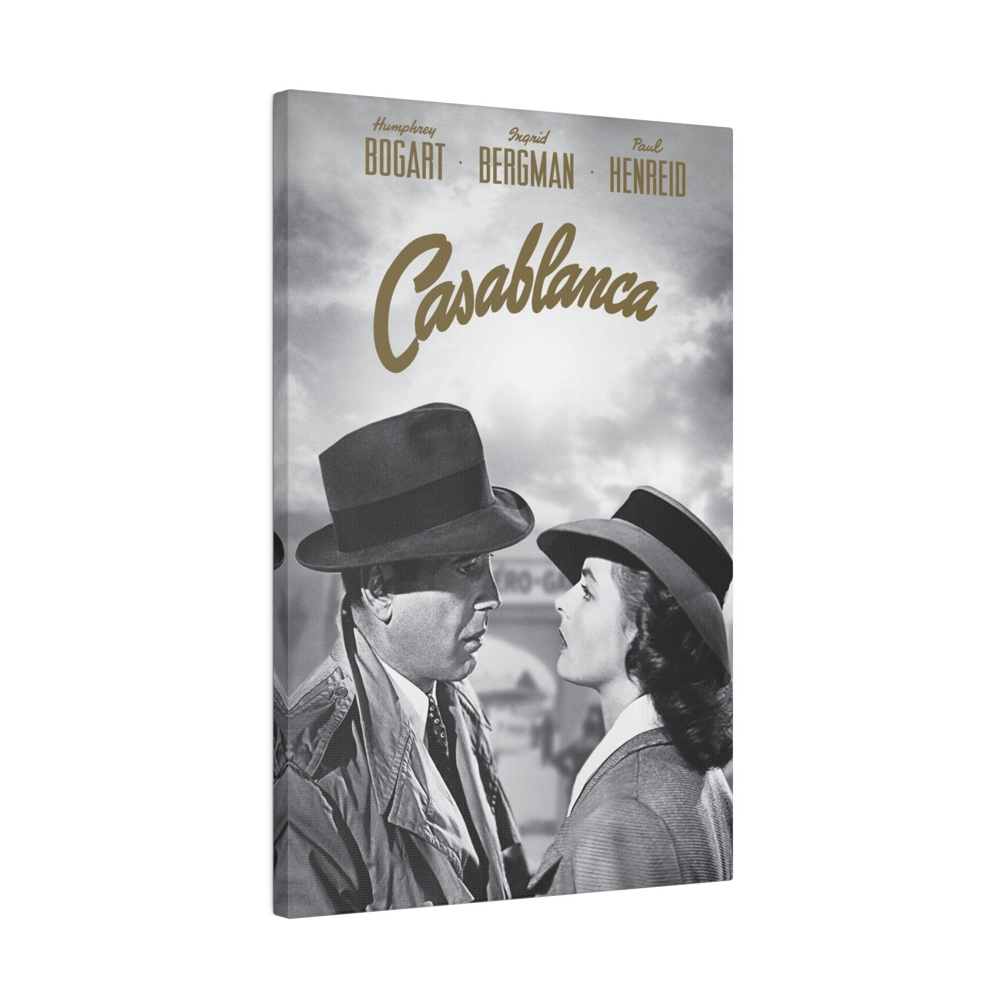Casablanca Movie Poster Custom Canvas Wall Print