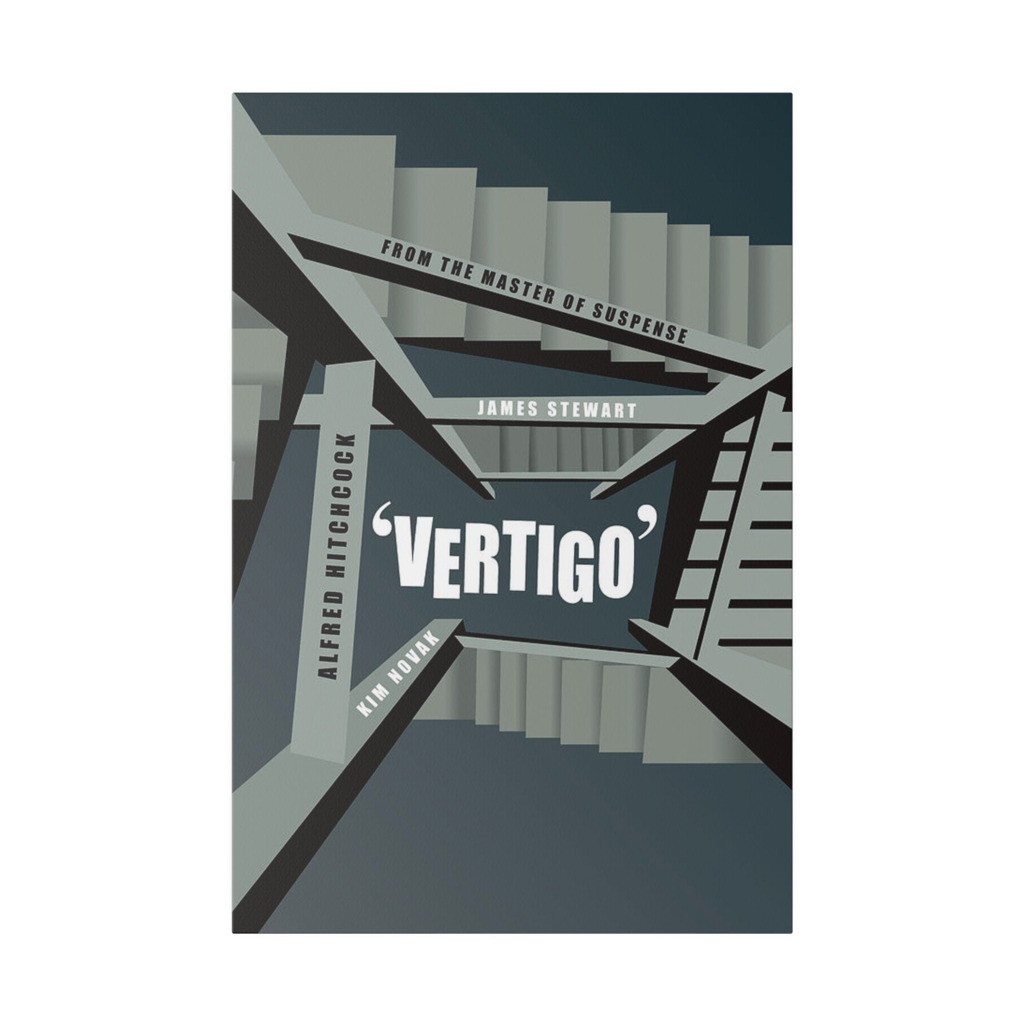 Alfred Hitchcock's Vertigo Alternate Movie Poster Custom Canvas Wall Print