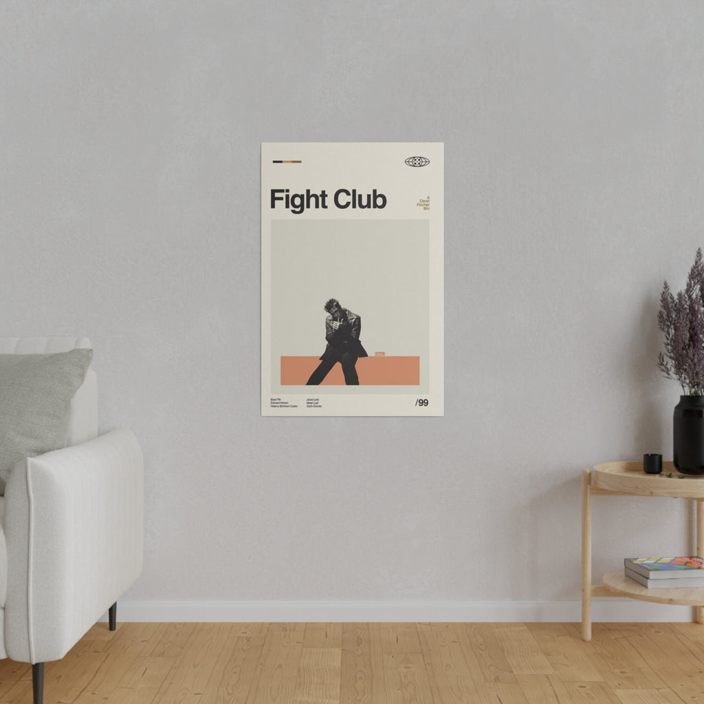 Fight Club Minimalist Movie Poster Custom Canvas Wall Print