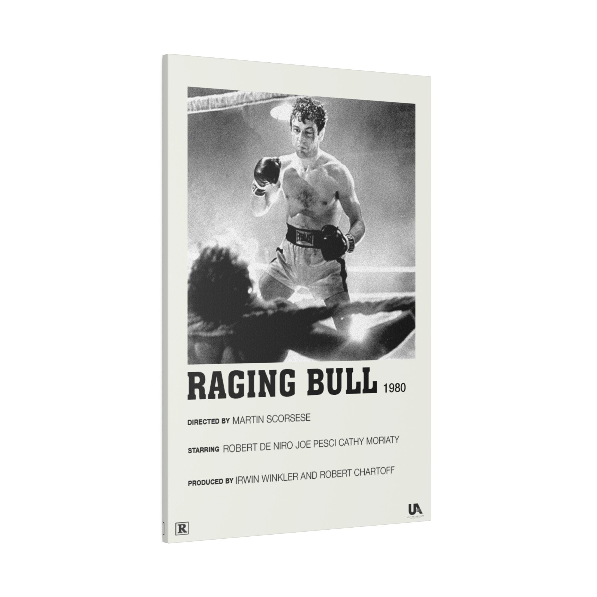 Raging Bull Minimalist Movie Poster Custom Canvas Wall Print