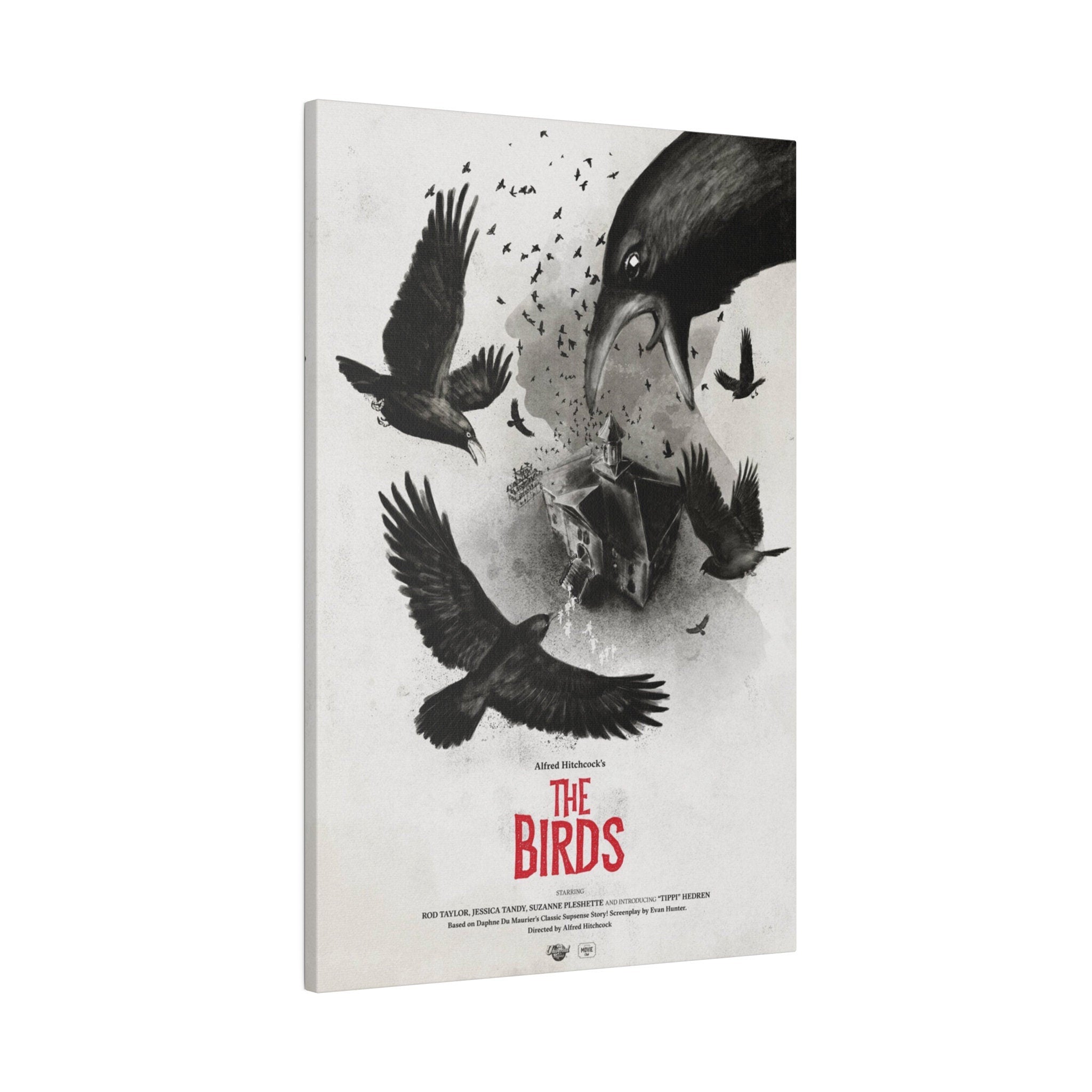 Alfred Hitchcock's The Birds Movie Poster Custom Canvas Wall Print