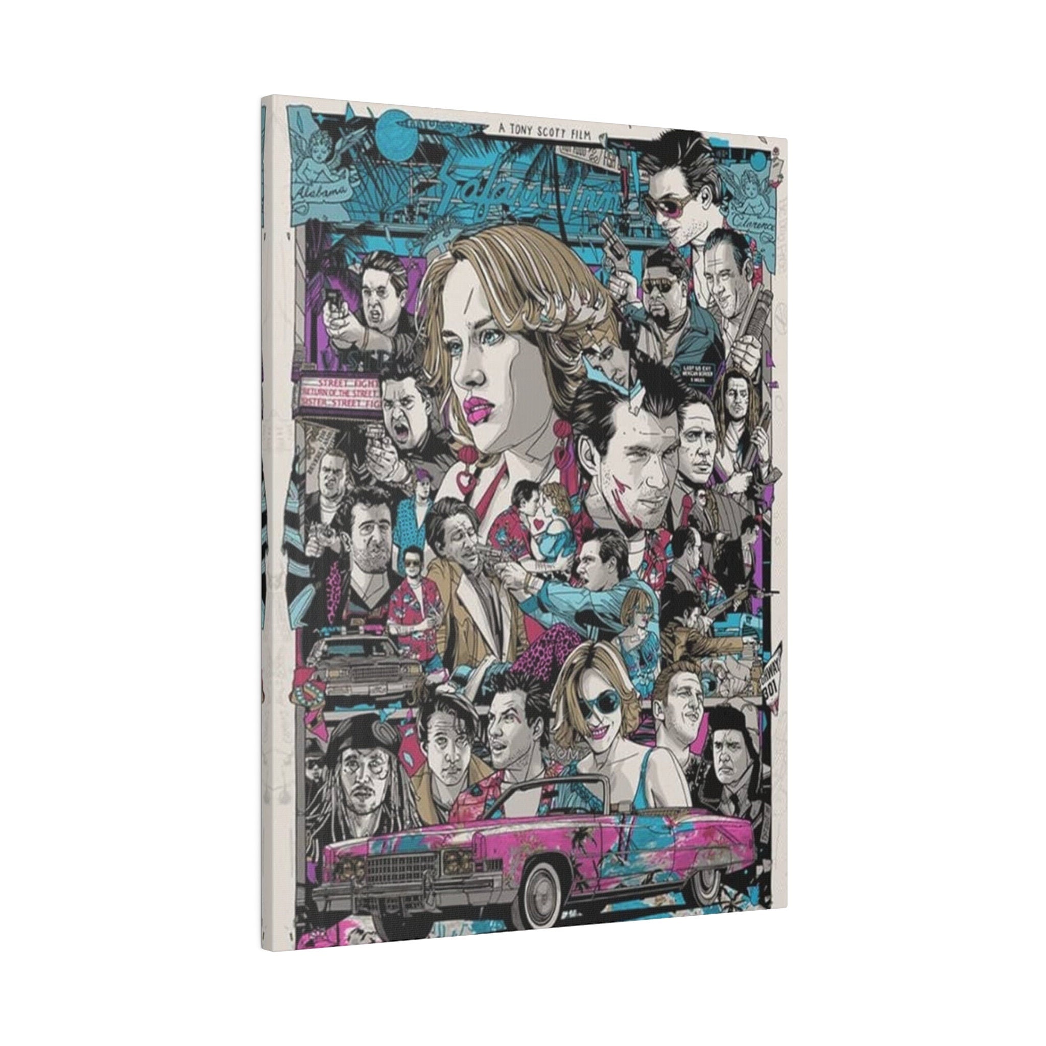 True Romance Comic Art Custom Canvas Wall Print