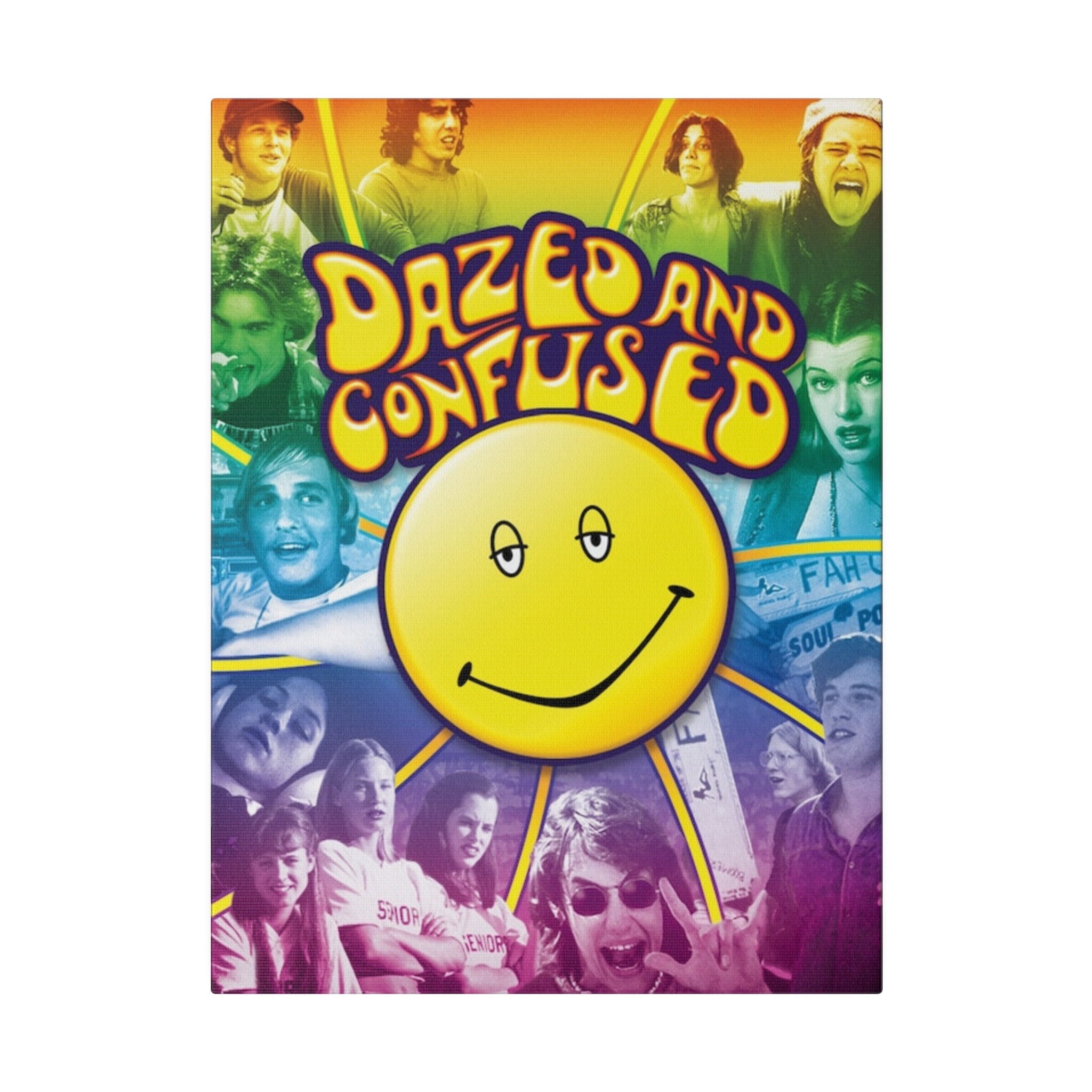Dazed And Confused Rainbow Custom Canvas Wall Print