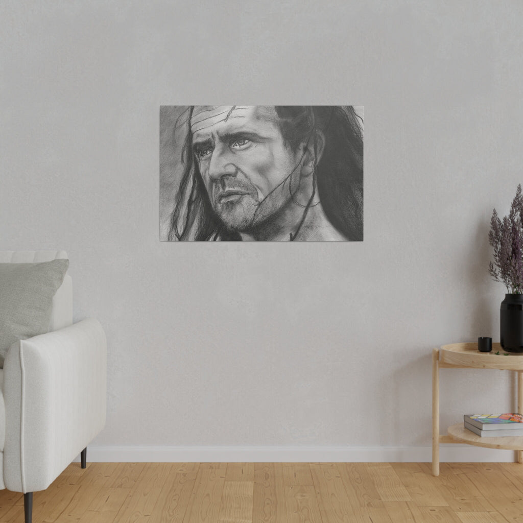 Braveheart William Wallace Sketch Custom Canvas Wall Print