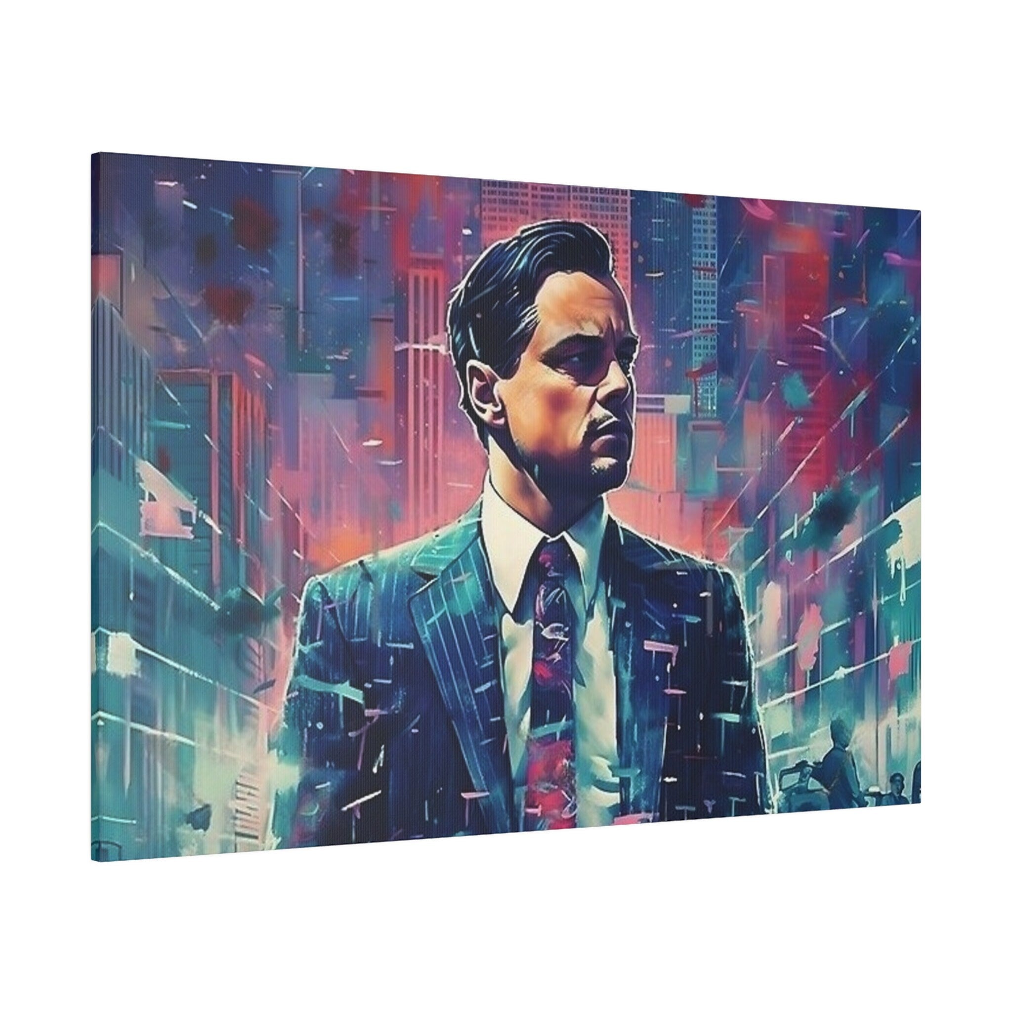 The Wolf Of Wall Street Jordan Belfort Abstract Custom Canvas Wall Print