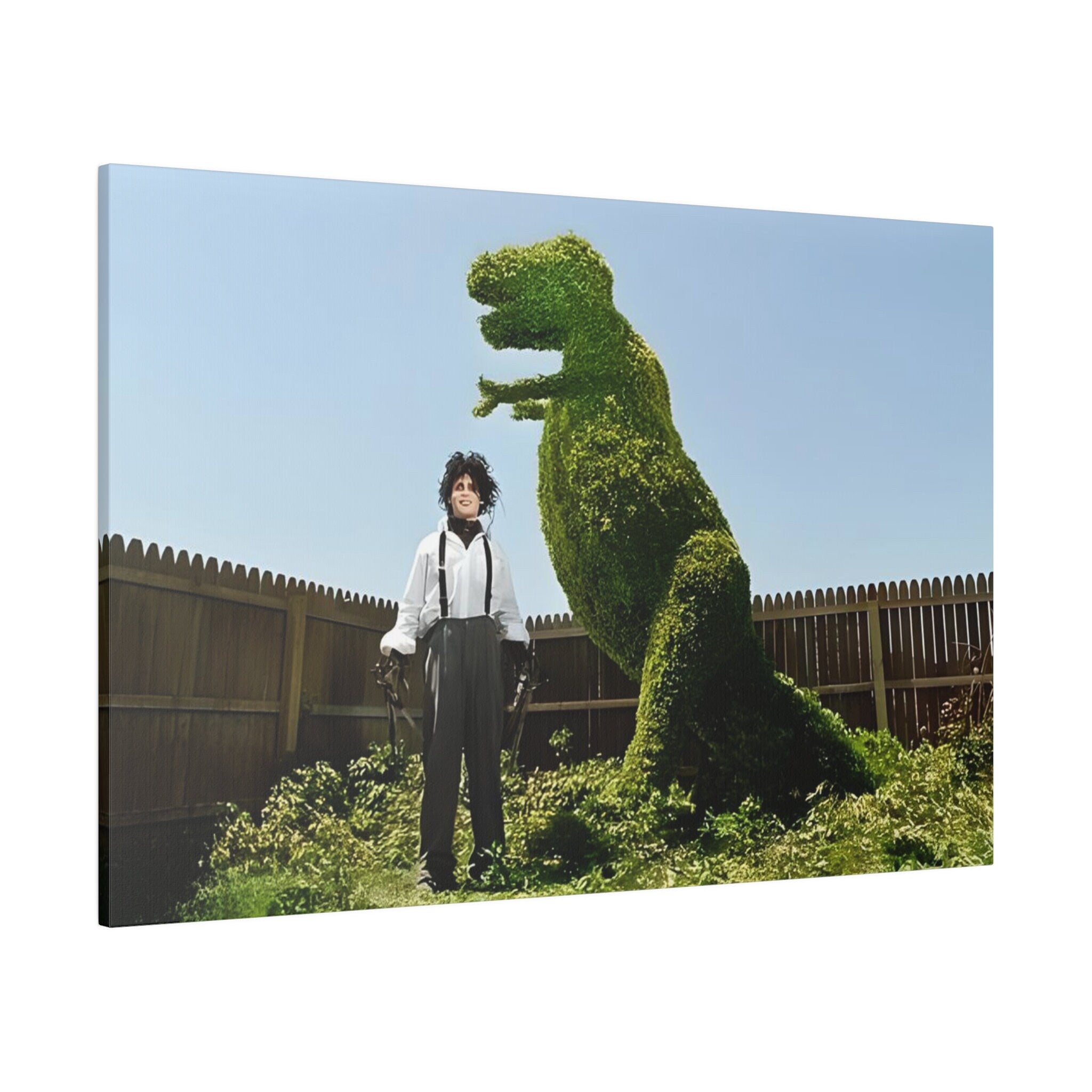 Edward Scissorhands Tree Sculpture Custom Canvas Wall Print