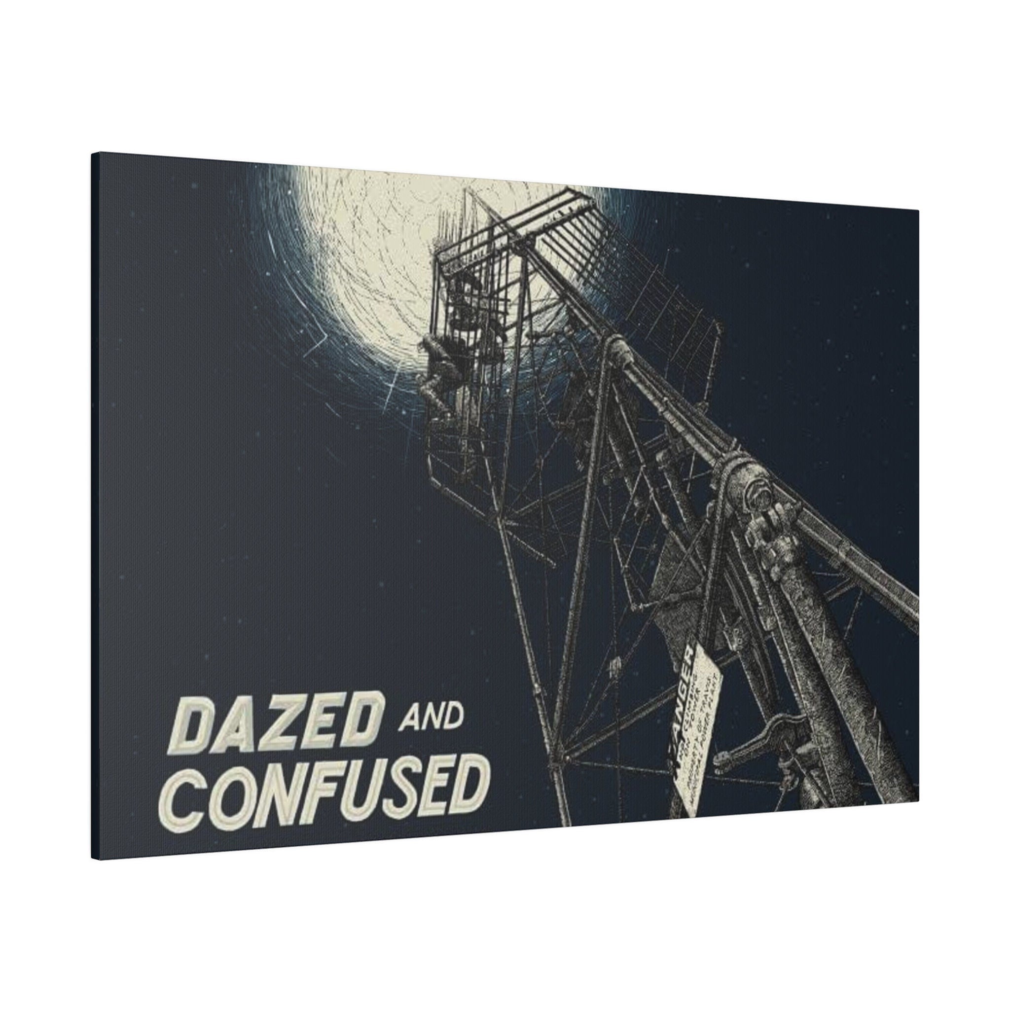 Dazed And Confused Moon Tower Custom Canvas Wall Print