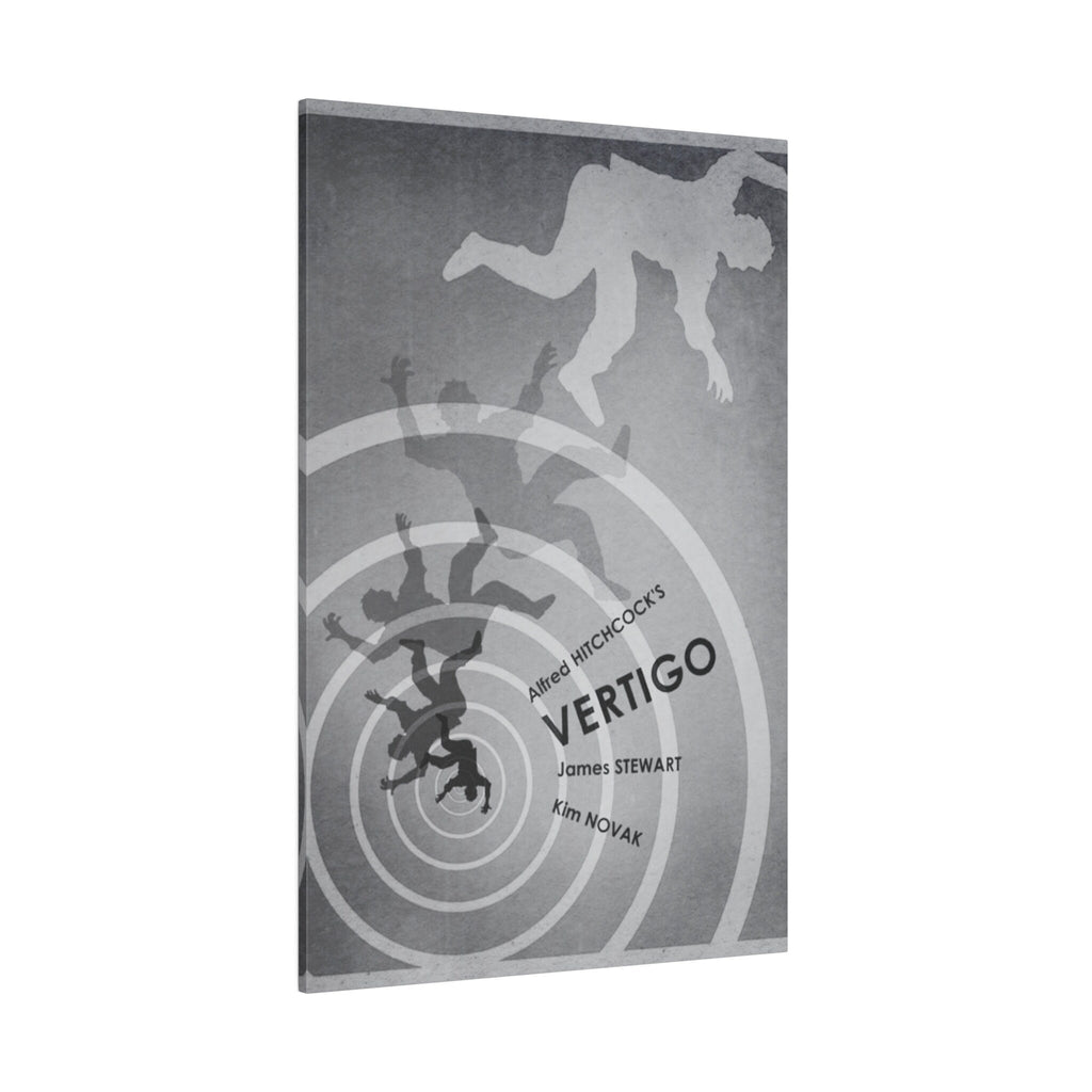 Alfred Hitchcock's Vertigo B/W Movie Poster Custom Canvas Wall Print