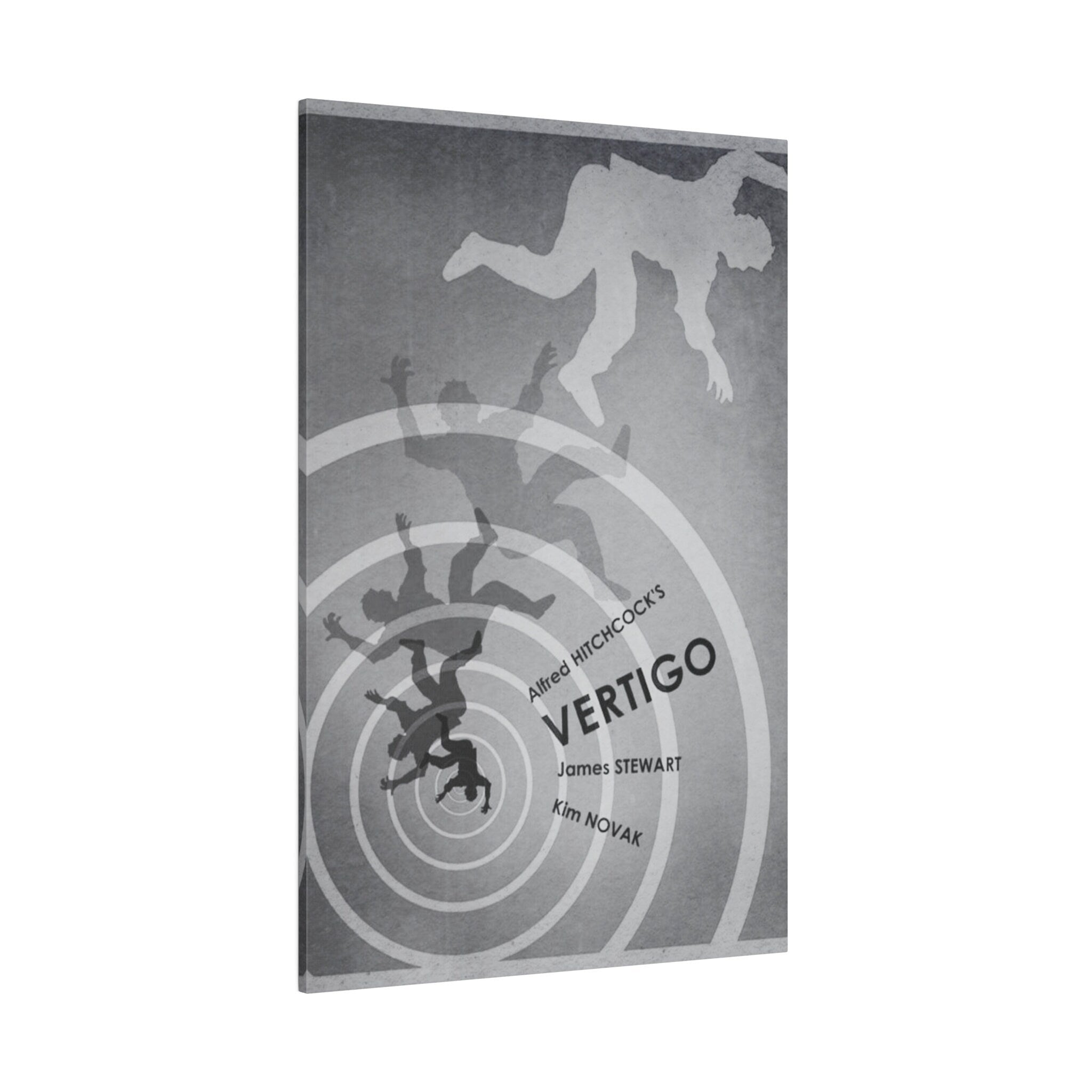 Alfred Hitchcock's Vertigo B/W Movie Poster Custom Canvas Wall Print