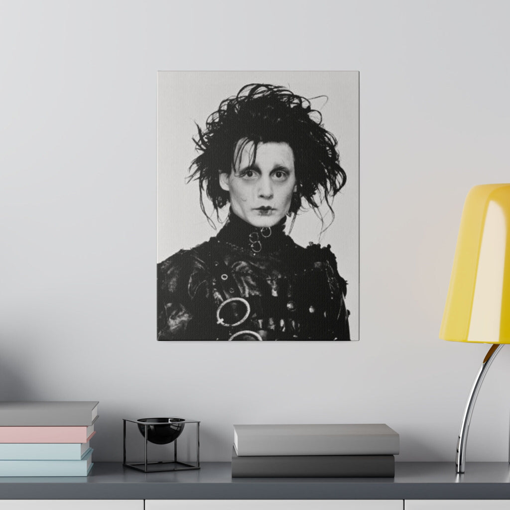 Edward Scissorhands B/W Photo Custom Canvas Wall Print
