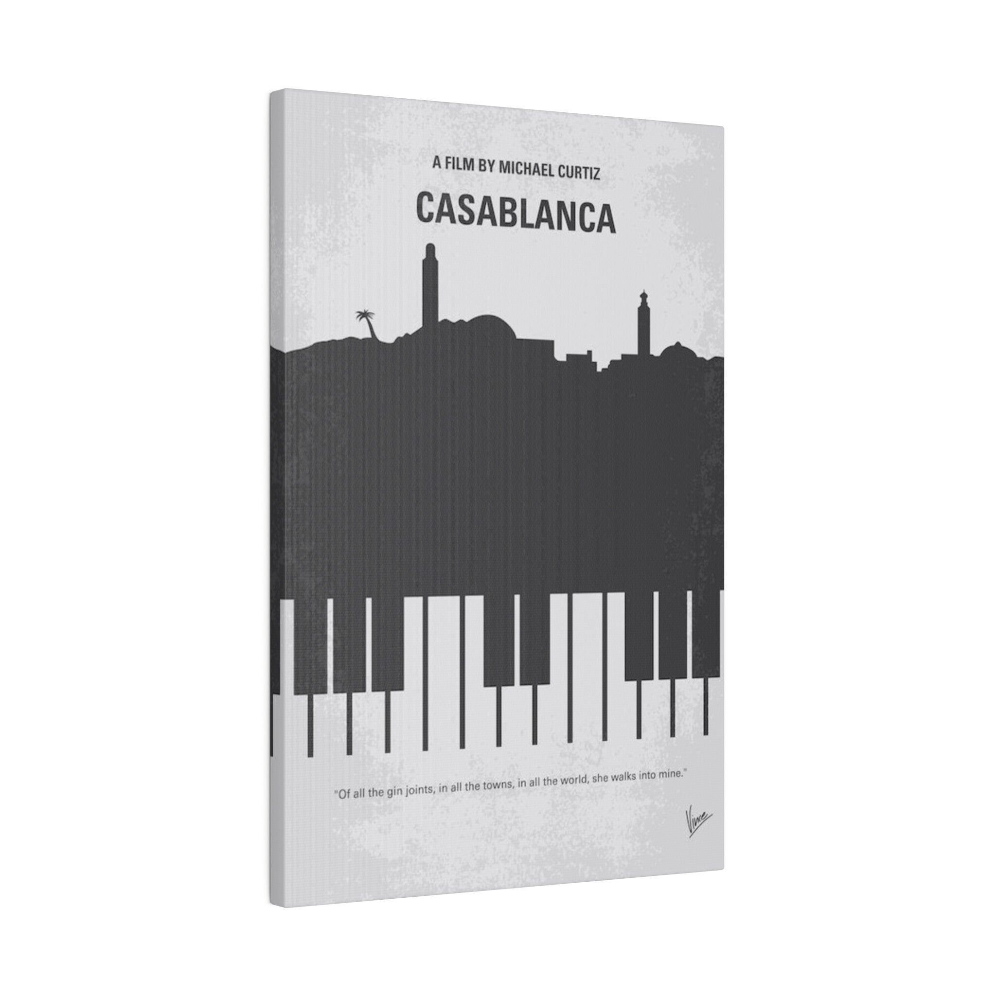 Casablanca Alternate Movie Poster Custom Canvas Wall Print