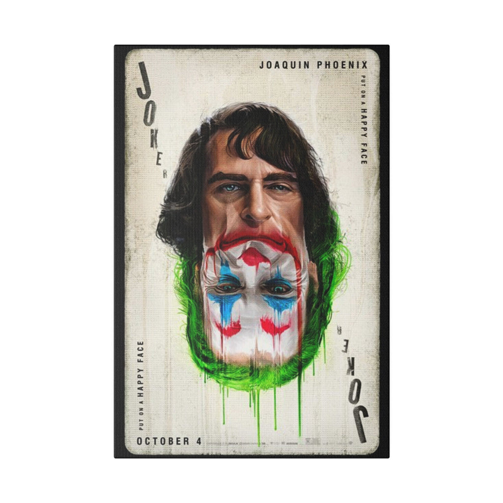 Joker Abstract Playing Card Movie Poster Custom Canvas Wall Print