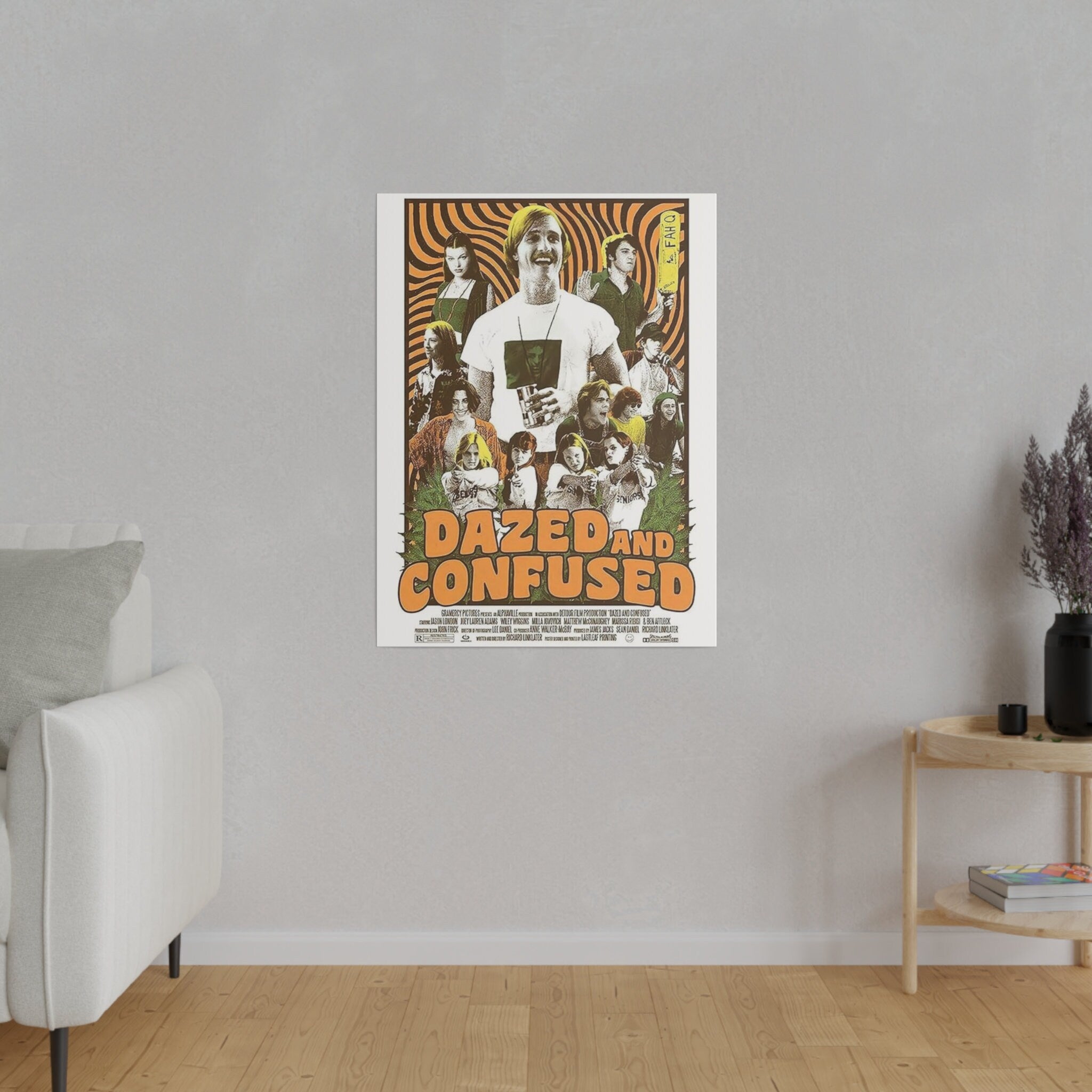 Dazed And Confused Movie Poster Custom Canvas Wall Print
