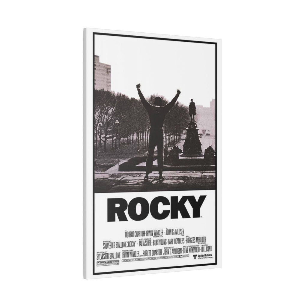 Rocky B/W Movie Poster Custom Canvas Wall Print