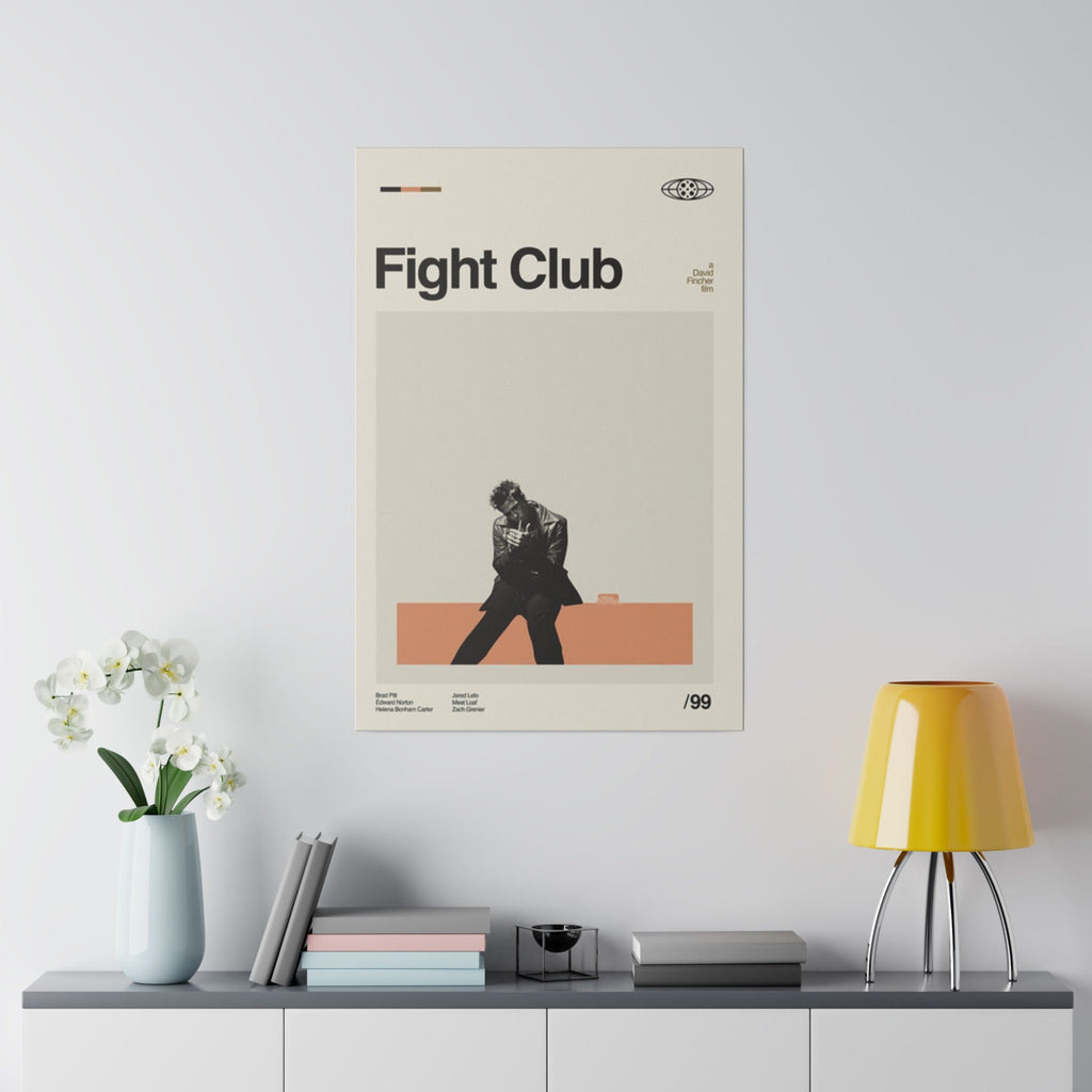 Fight Club Minimalist Movie Poster Custom Canvas Wall Print