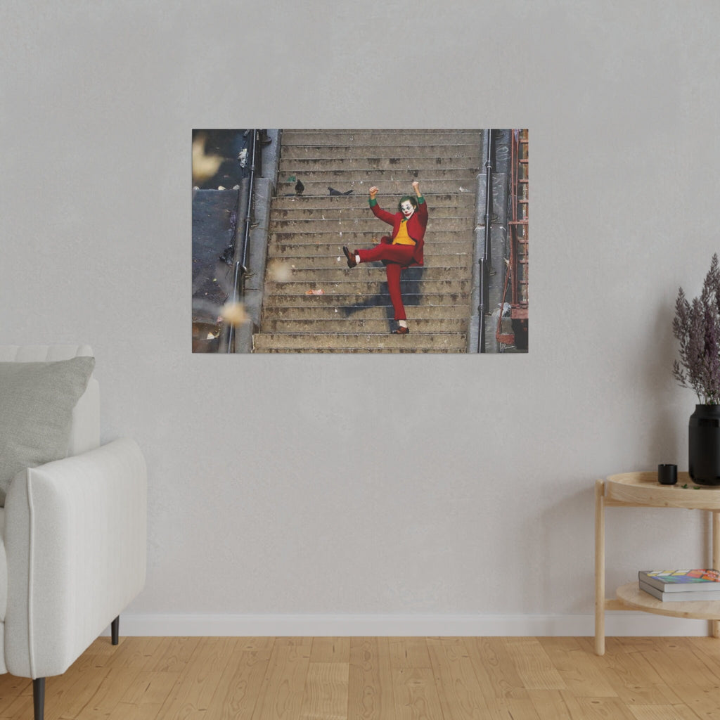 Joker Stairs Dance Color Photograph Custom Canvas Wall Print