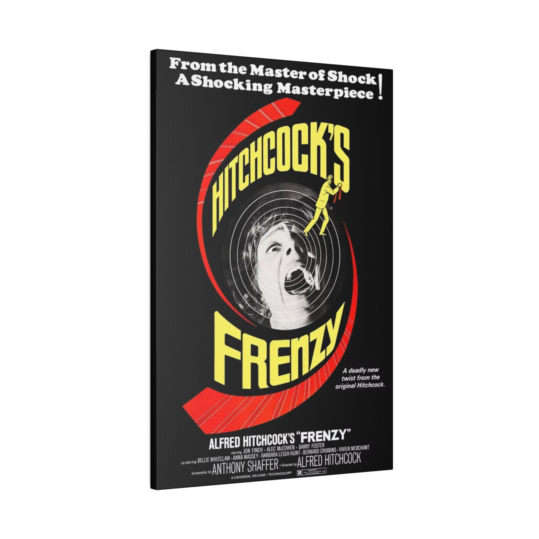 Alfred Hitchcock's Frenzy Movie Poster Custom Canvas Wall Print