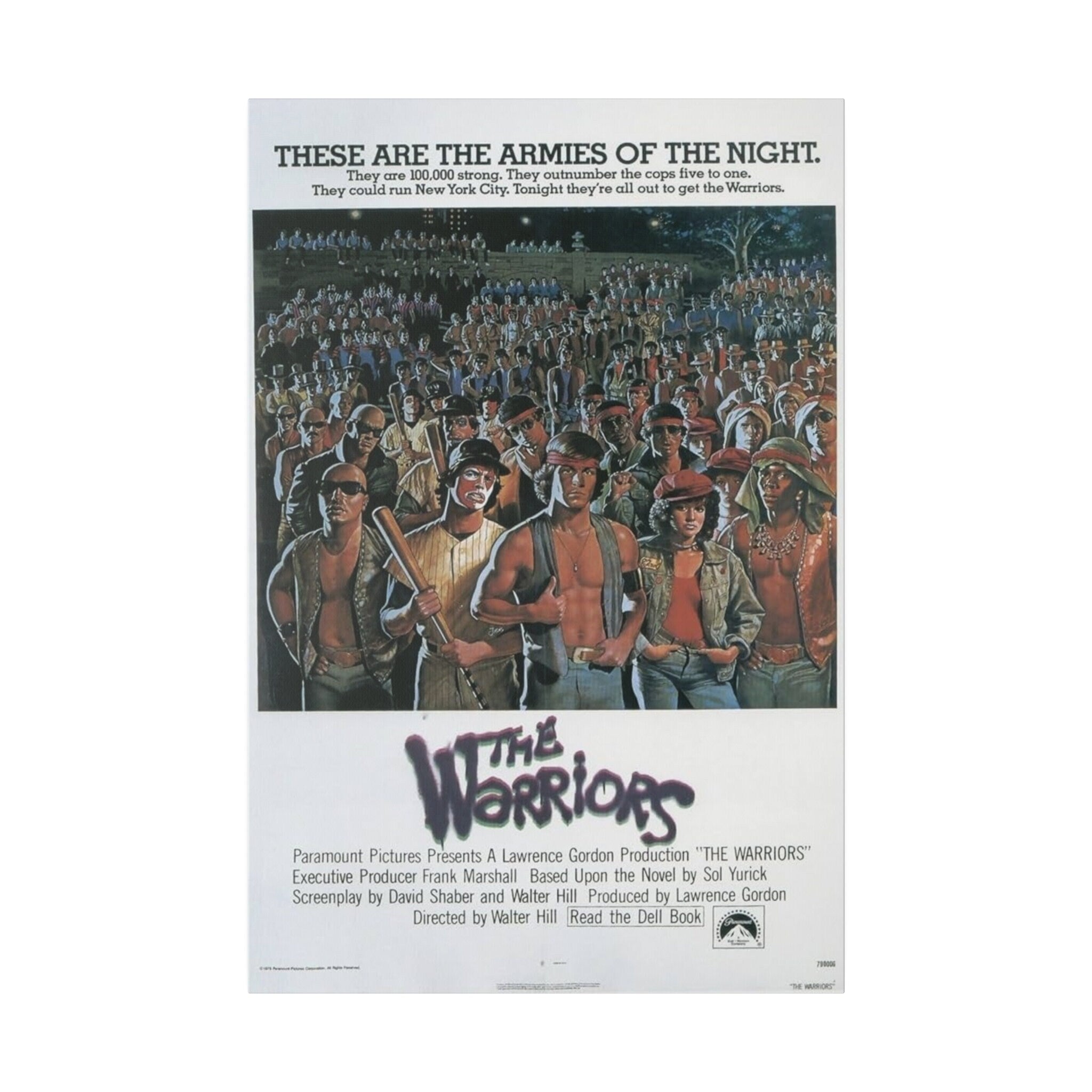The Warriors Movie Poster Custom Canvas Wall Print