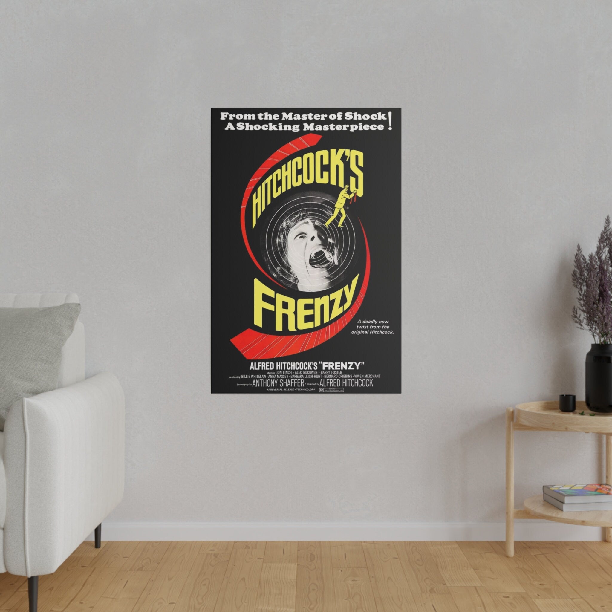 Alfred Hitchcock's Frenzy Movie Poster Custom Canvas Wall Print