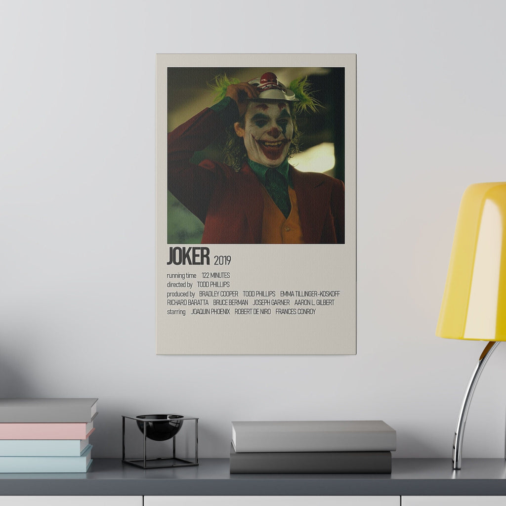 Joker Minimalist Movie Poster Custom Canvas Wall Print