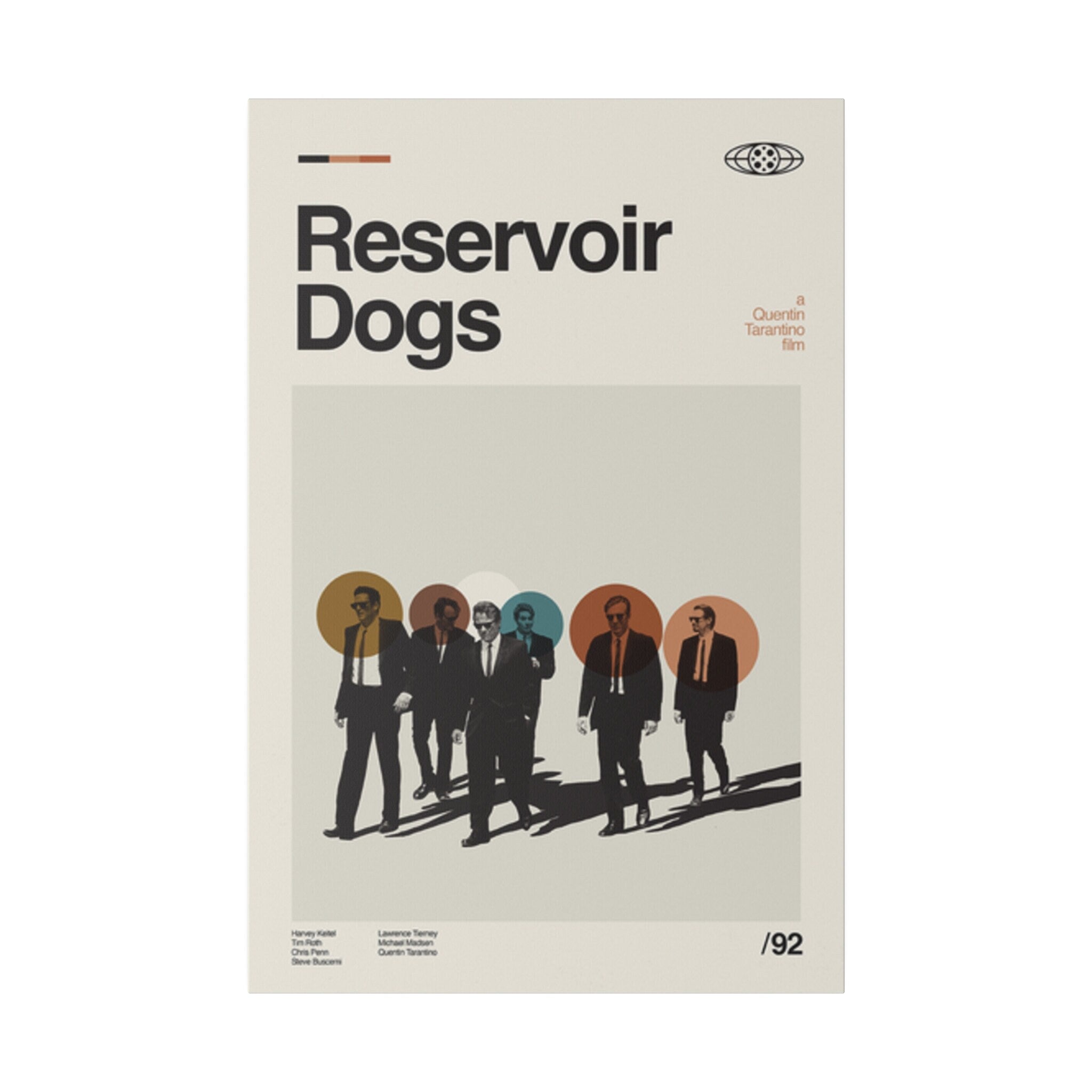 Reservoir Dogs Minimalist Movie Poster Custom Canvas Wall Print