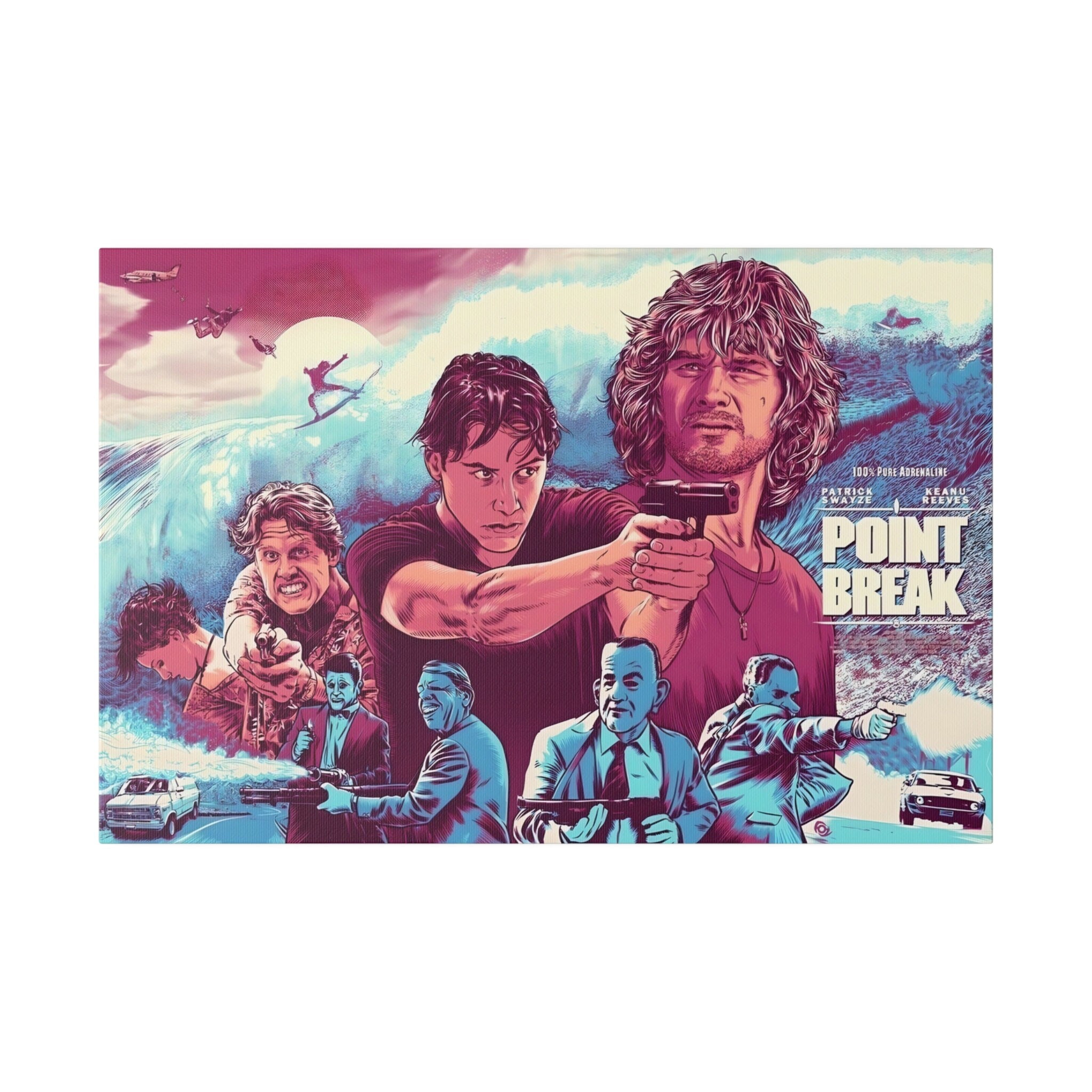Point Break Canvas Wall Print "Point Break Animated Movie Poster Tribute"