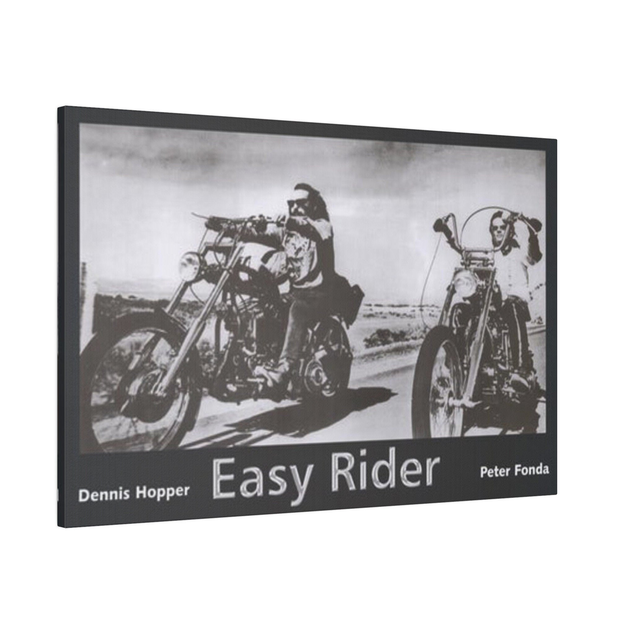 Easy Rider B/W Movie Poster Custom Canvas Wall Print