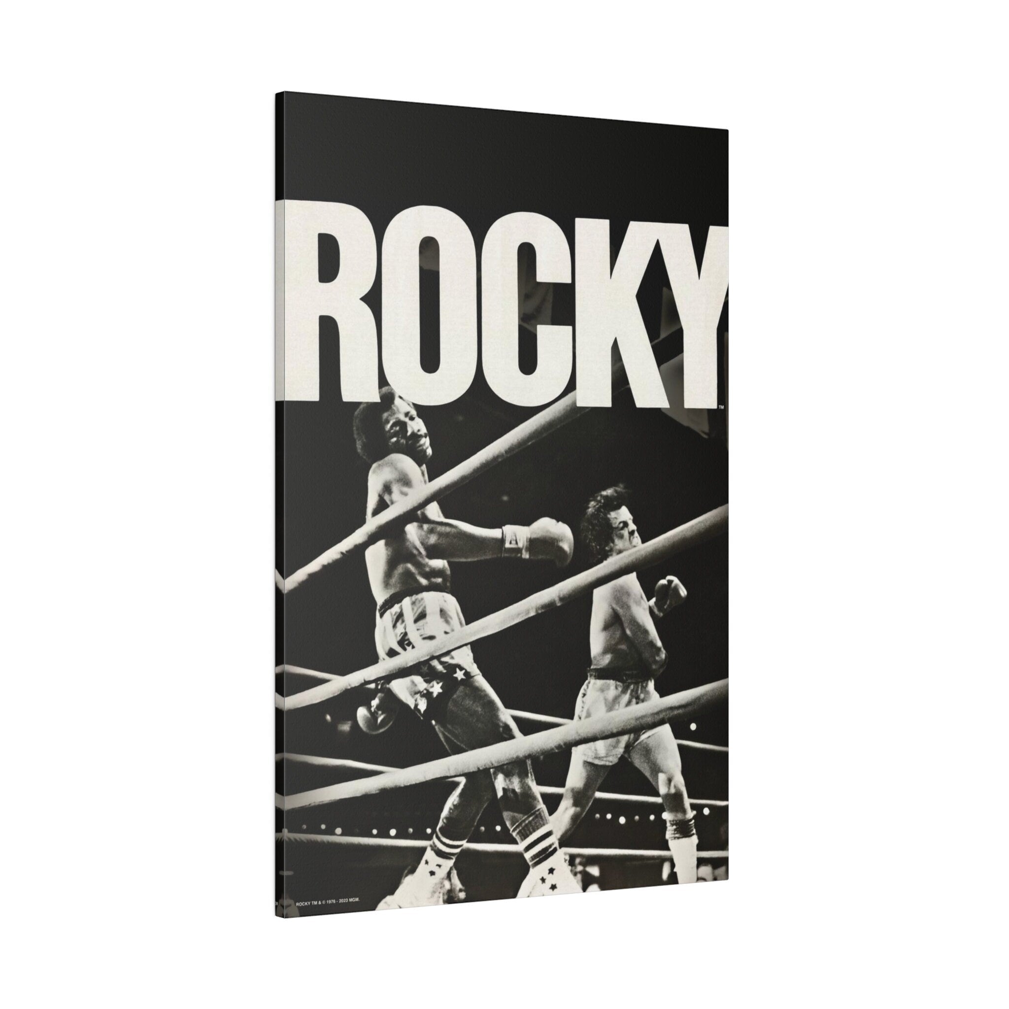 Rocky and Apollo B/W Custom Canvas Wall Print