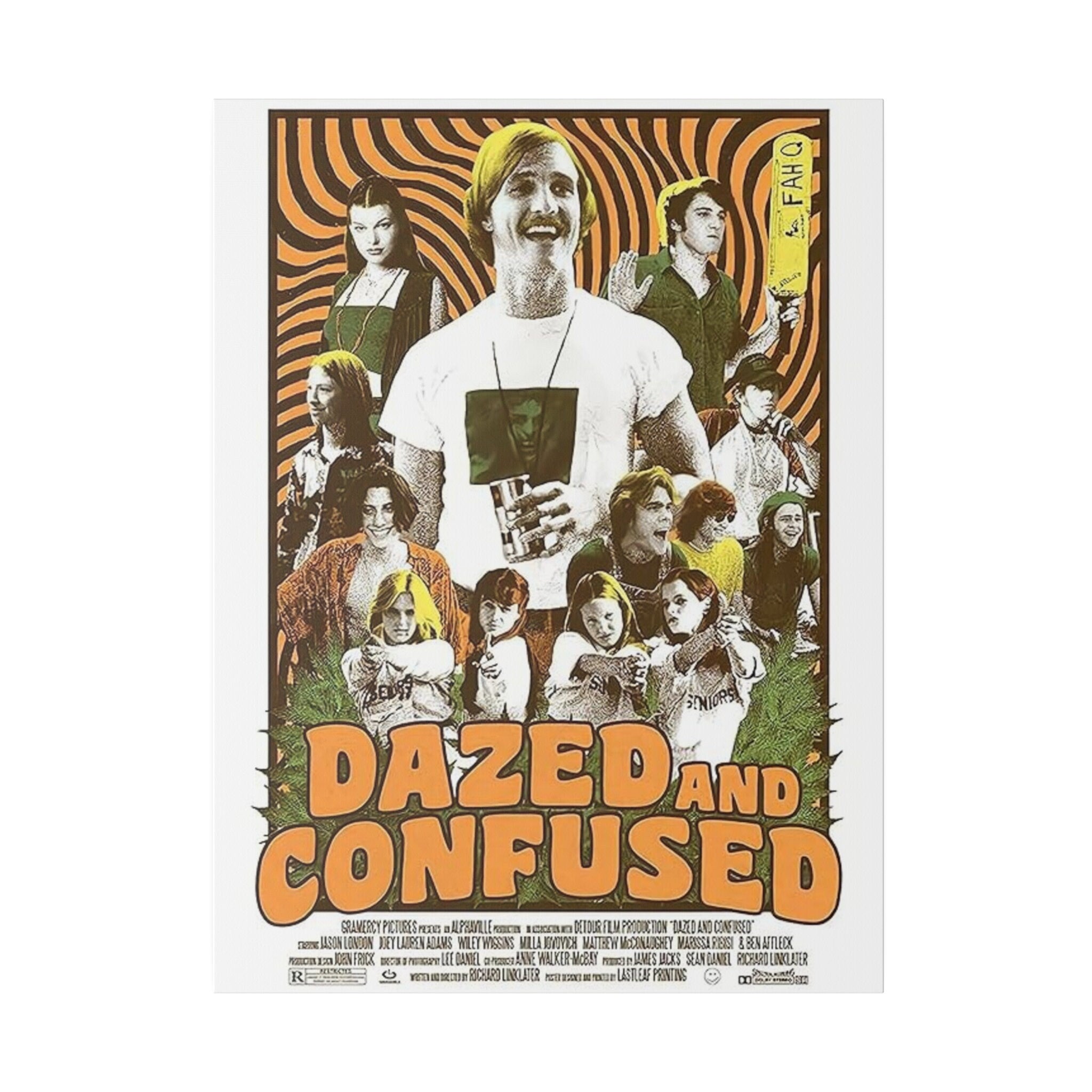 Dazed And Confused Movie Poster Custom Canvas Wall Print