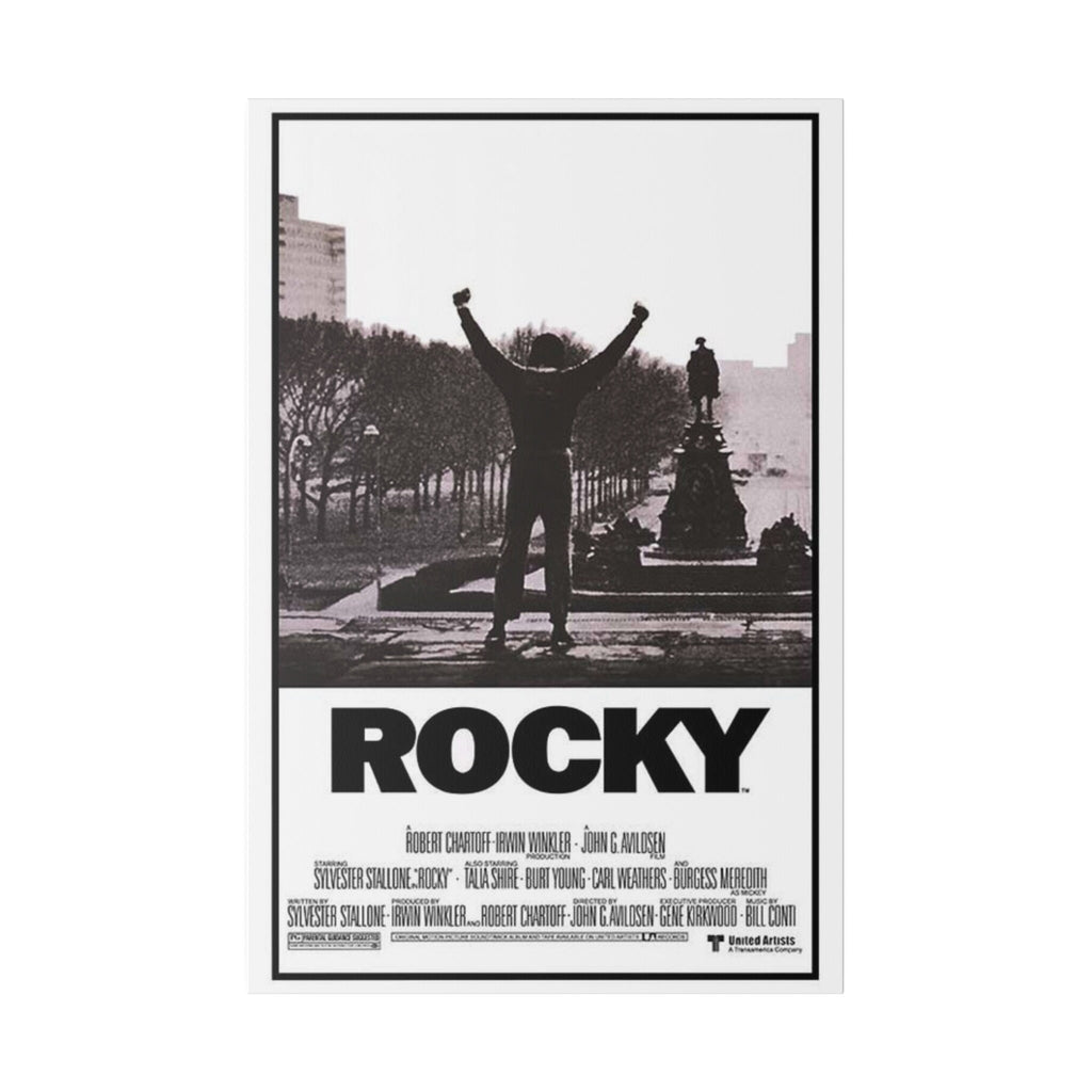 Rocky B/W Movie Poster Custom Canvas Wall Print