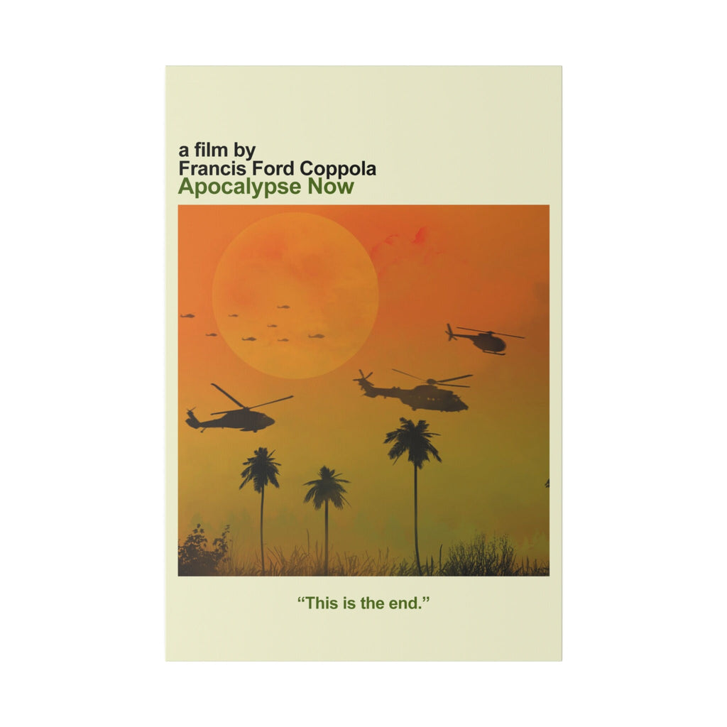 Apocalypse Now Minimalist Movie Poster Custom Canvas Wall Print