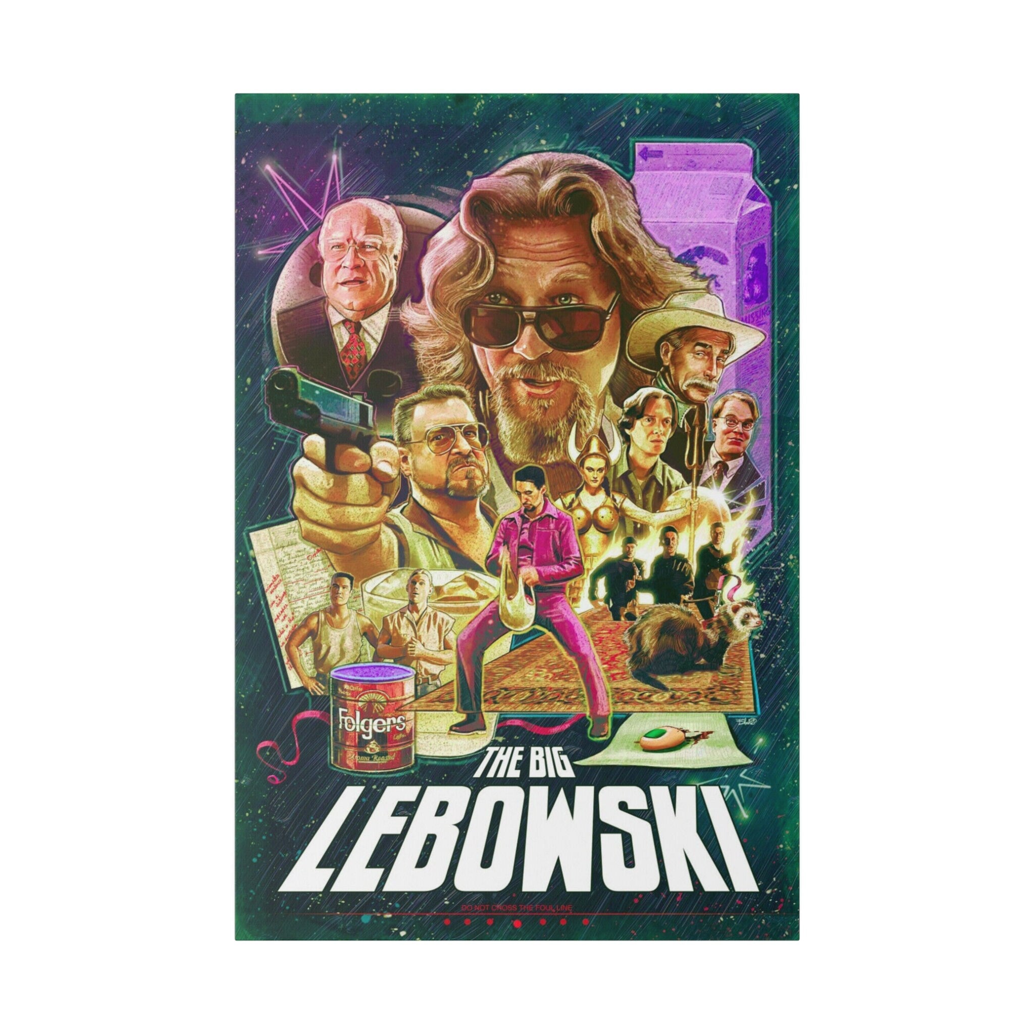 The Big Lebowski Abstract Poster Custom Canvas Wall Print