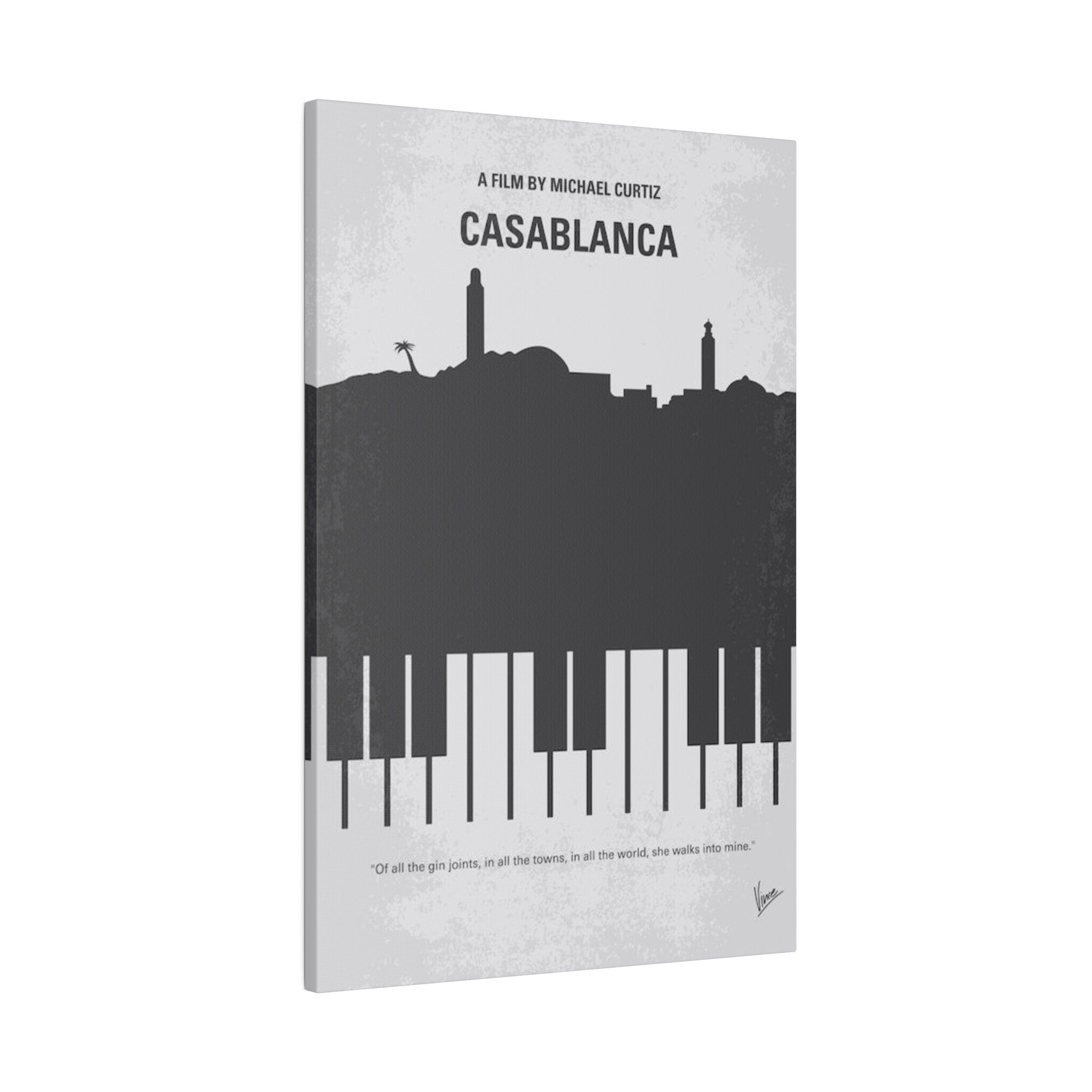Casablanca Alternate Movie Poster Custom Canvas Wall Print