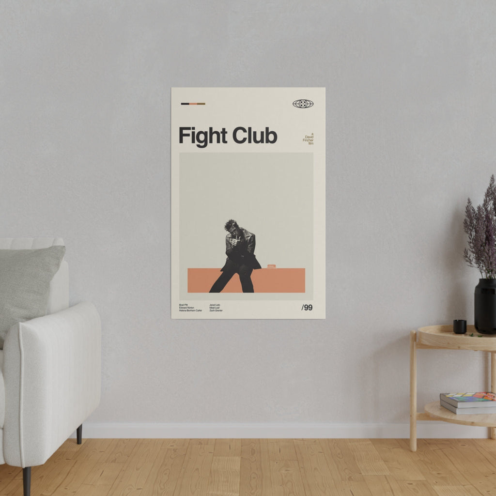 Fight Club Minimalist Movie Poster Custom Canvas Wall Print