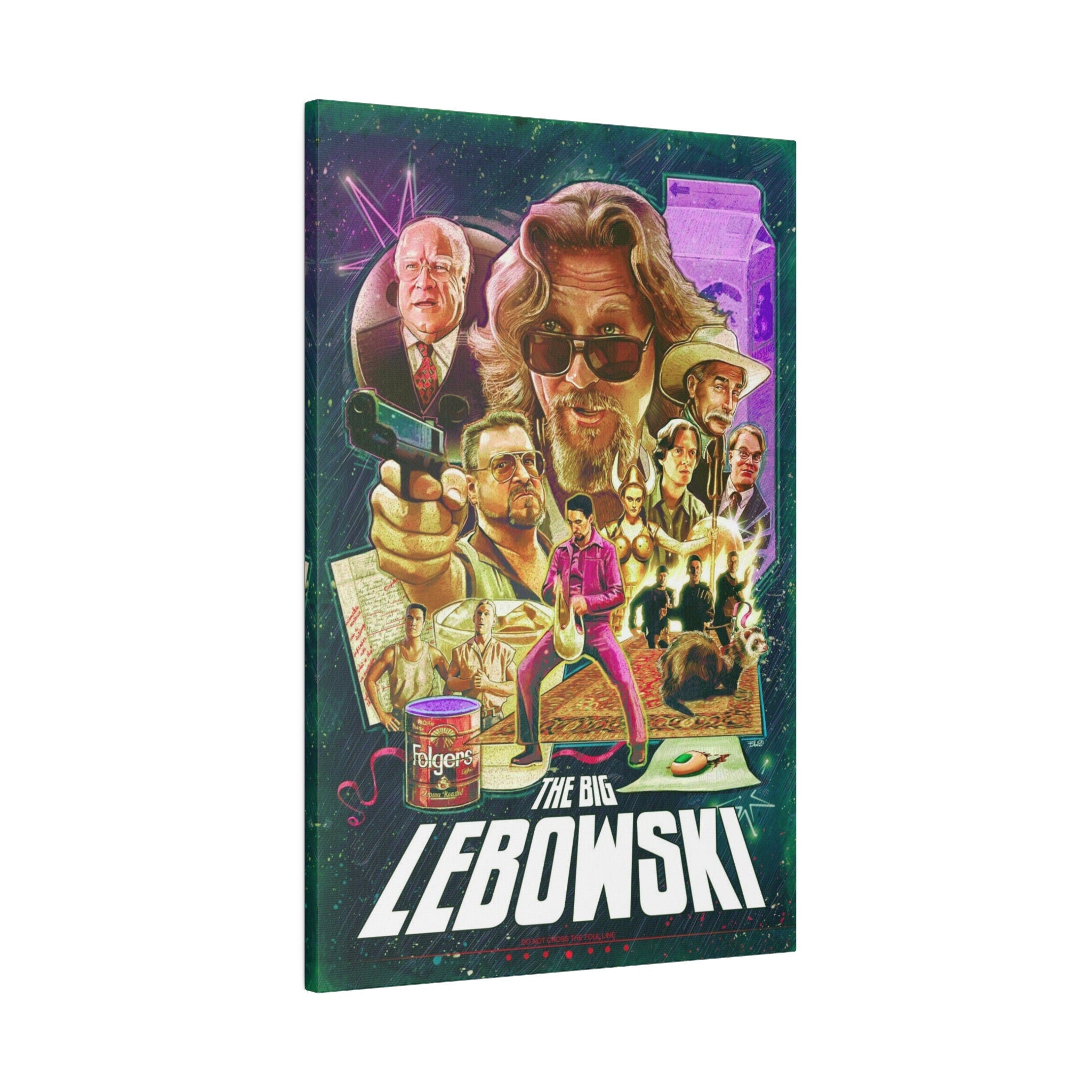 The Big Lebowski Abstract Poster Custom Canvas Wall Print