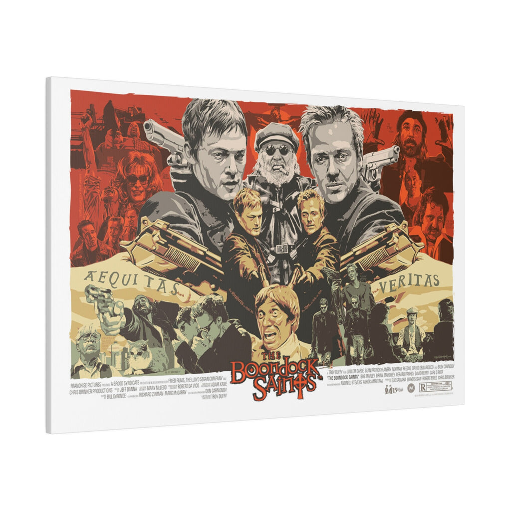 The Boondock Saints Graphic Novel Movie Poster Custom Canvas Wall Print