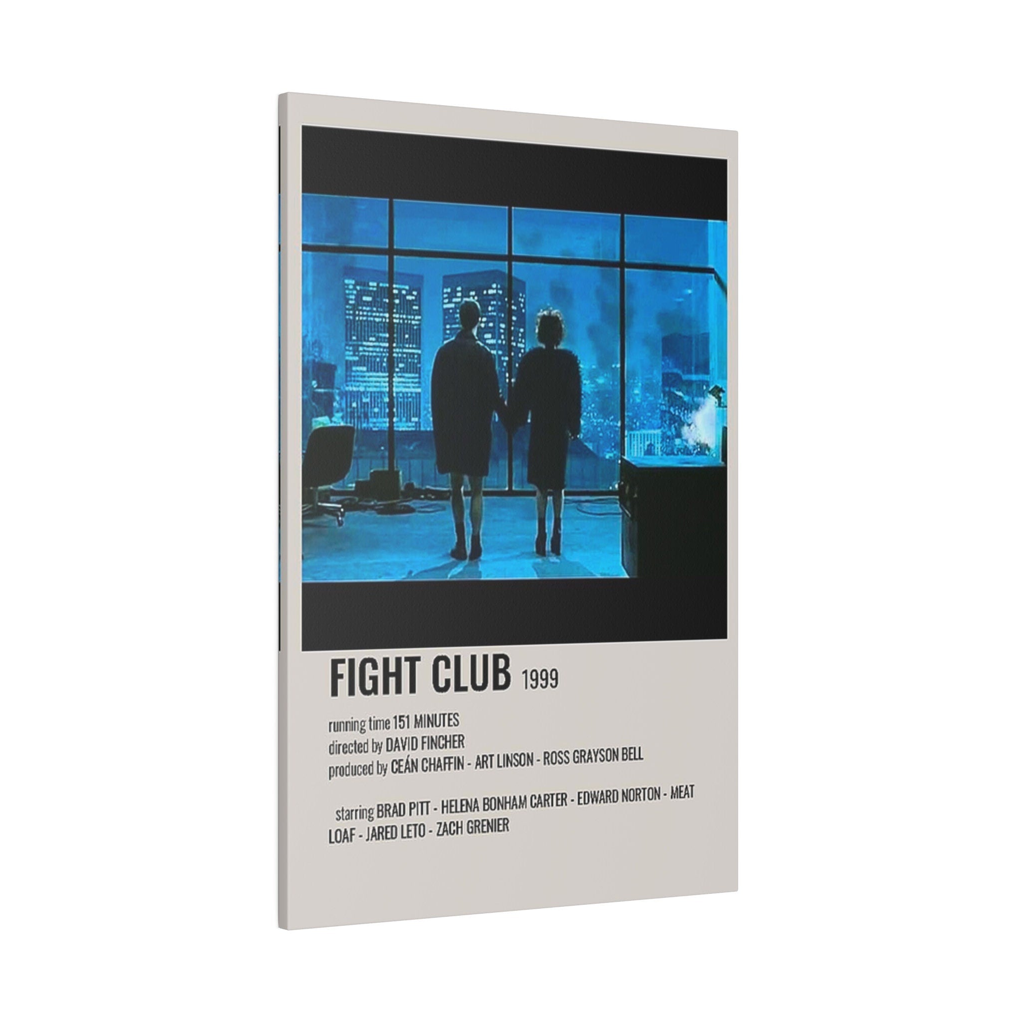 Fight Club Minimalist Movie Poster Custom Canvas Wall Print